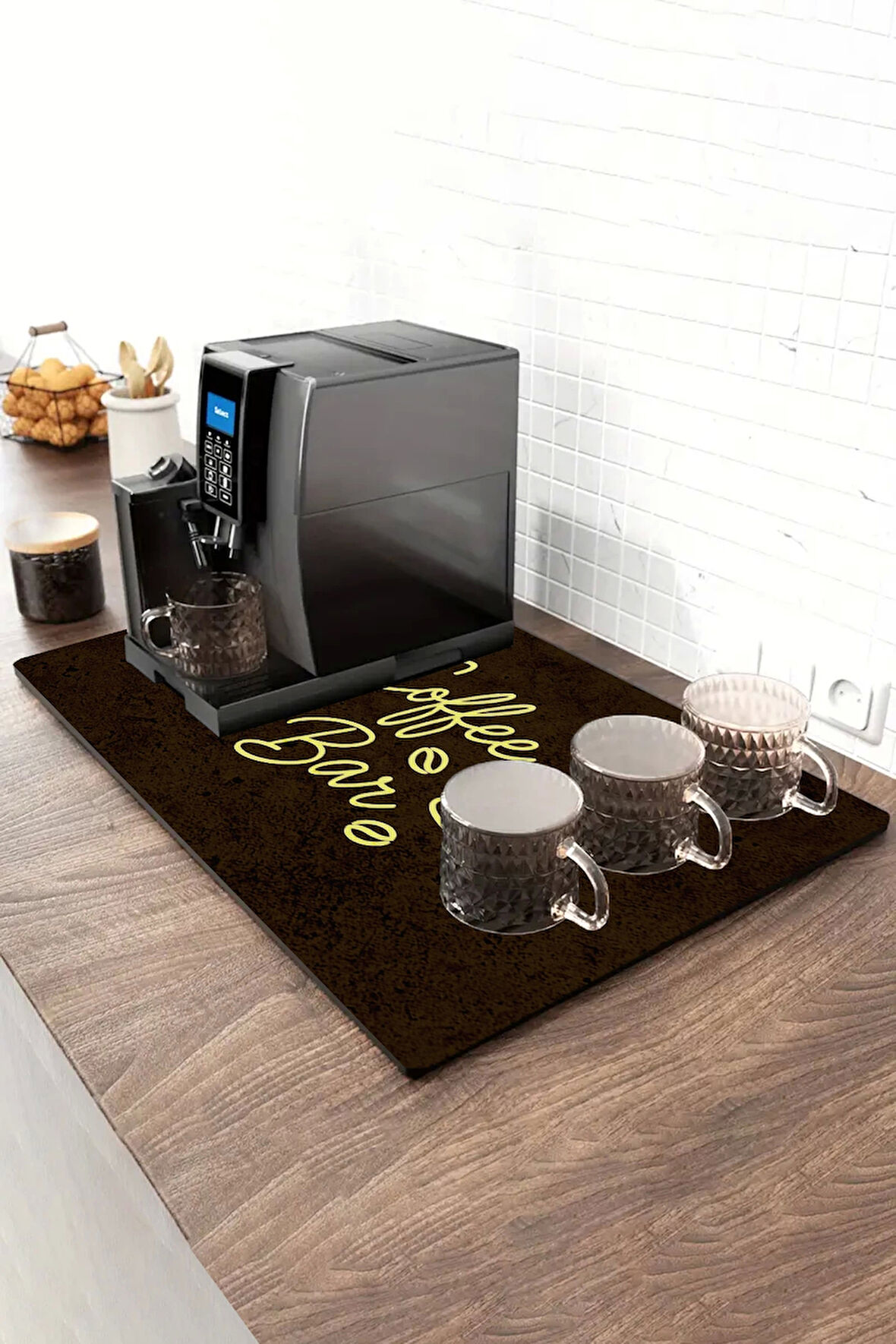 alerine Life Barista Kahve Barı Tezgah Matı Sıvı Geçirmez XXL Espresso Makinesi Pad 40x90cm 27250826