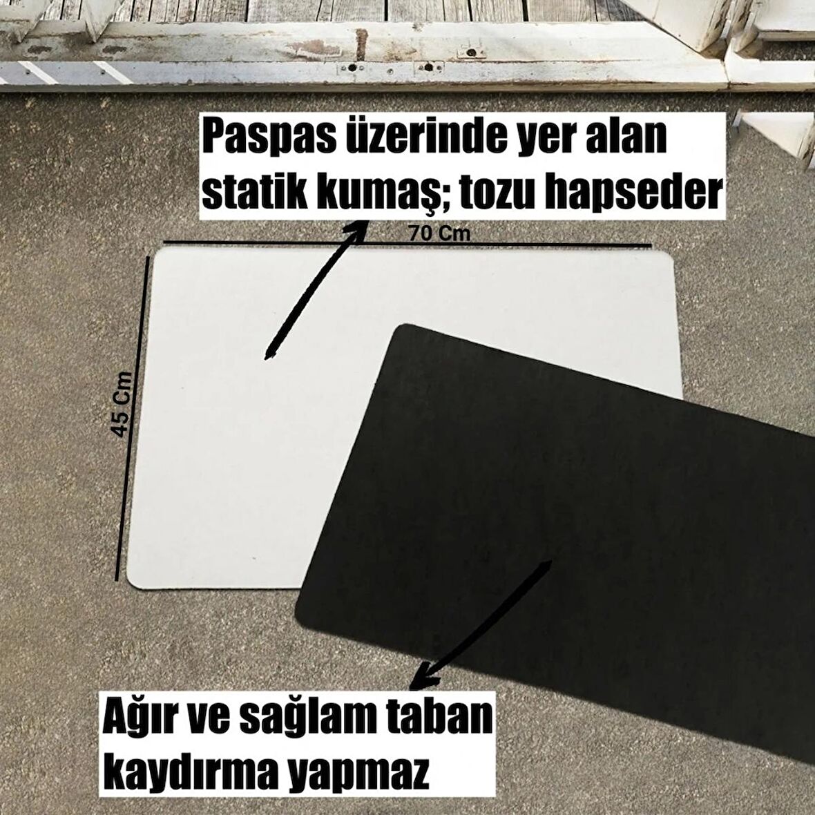 Valerine Life Kalpli Notalar Welcome Kapı Önü Paspası 45x70cm