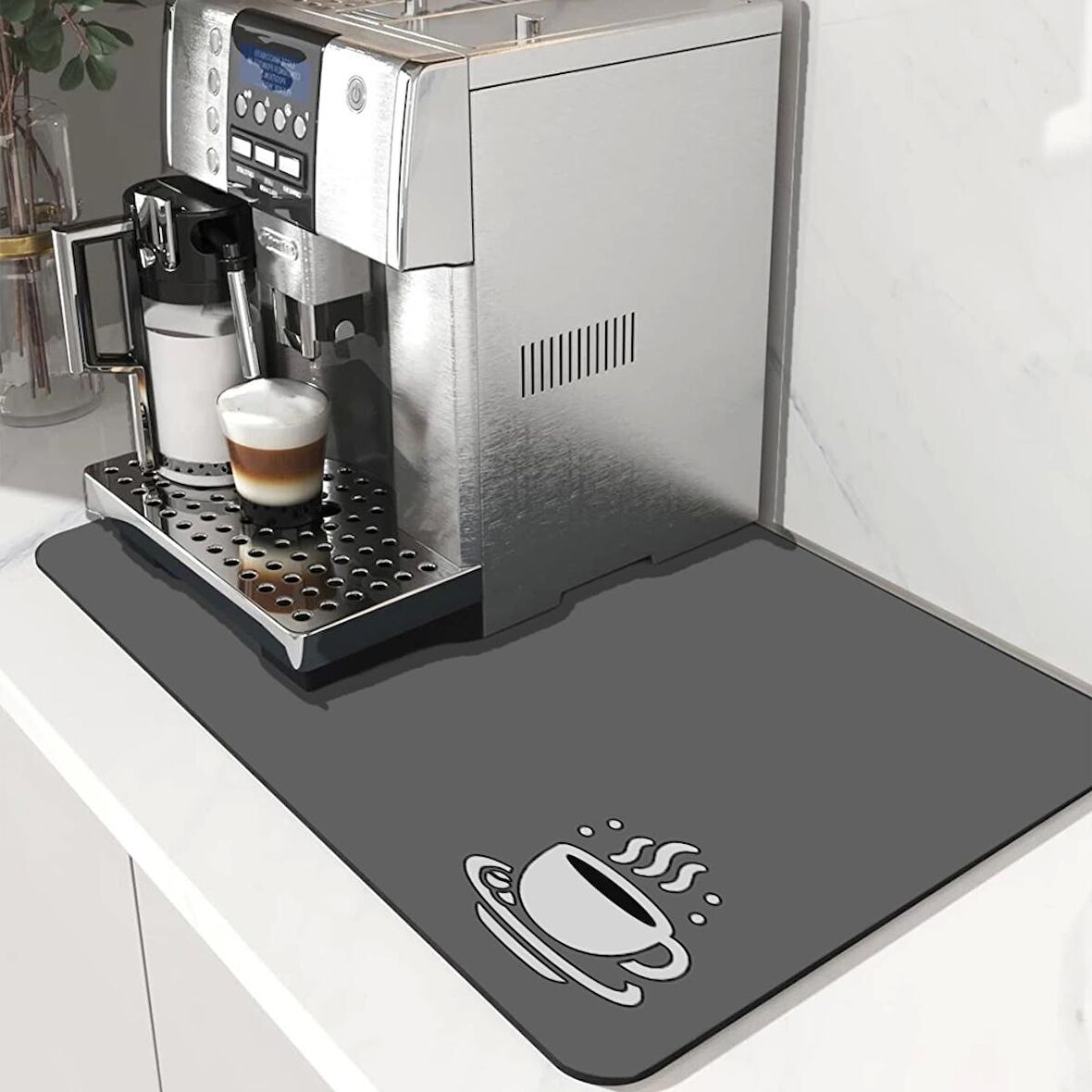 Valerine Life Kahve Makinesi Matı Su Geçirmez Kaymaz Çaycı, Çay Espresso Makinesi Pad 35x45cm