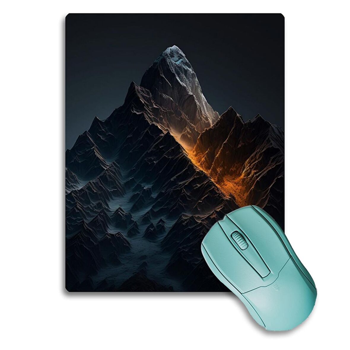 SonicTouch Epik Siyah Dağ Temalı Kaydırmaz Gaming Oyuncu Dikişsiz Mouse Pad/Ped 17x21cm