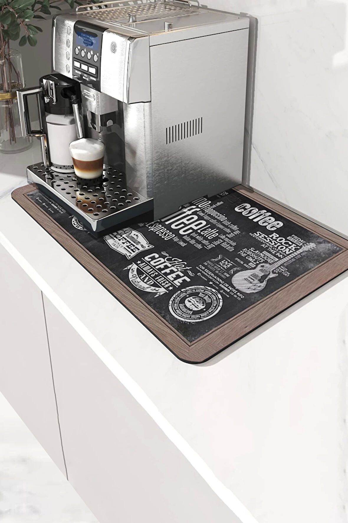 Valerine Life Kahve Makinesi Matı Sıvı Geçirmez Kaymaz Çaycı Espresso Makinesi Pad 35x45cm 27250205
