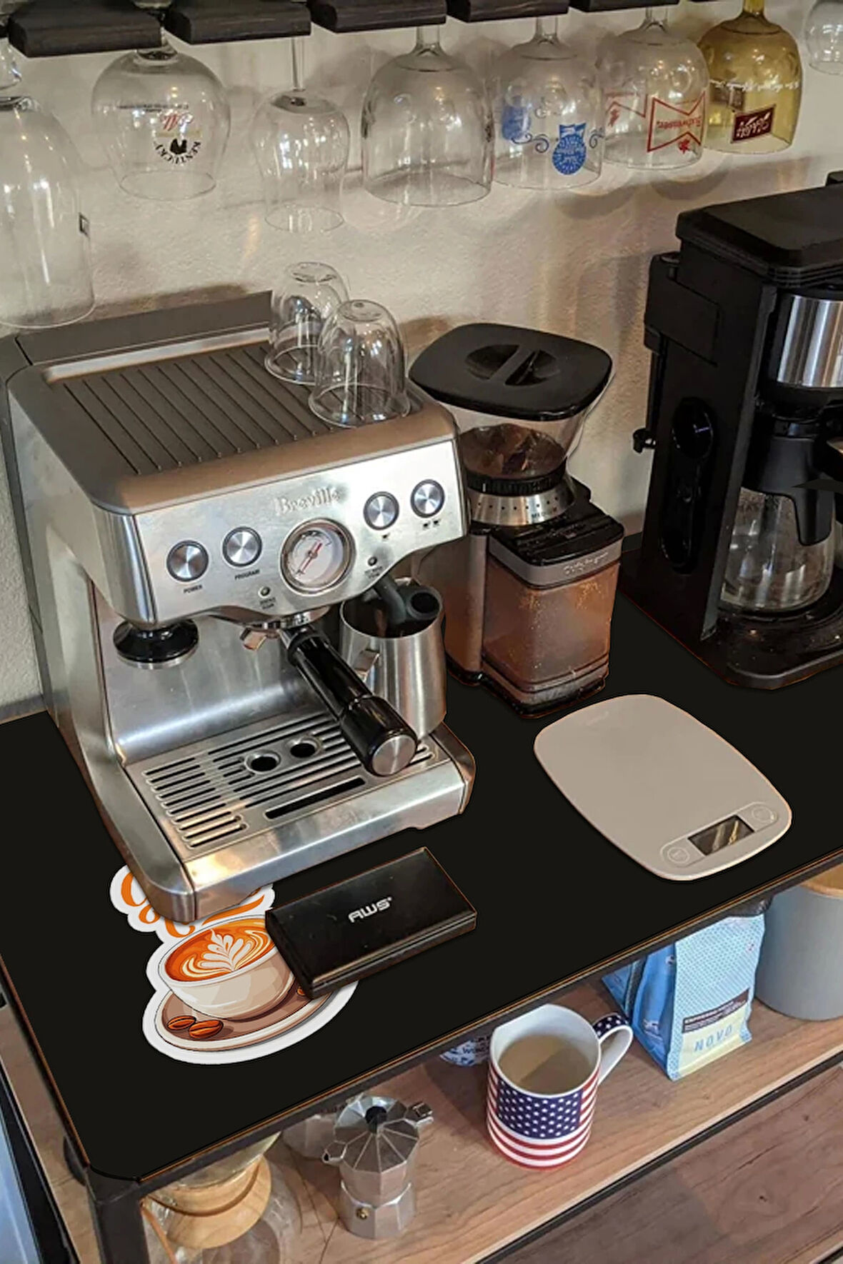 Valerine Life Barista Matı Sıvı Geçirmez XXL Kahve Barı Espresso Kahve Makinesi Pad 40x90cm 27241223