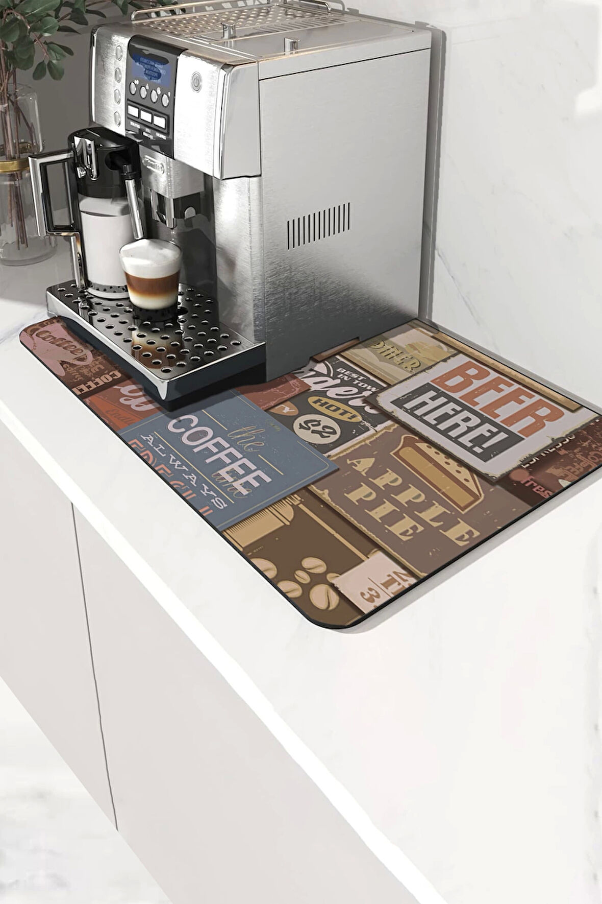 Valerine Life Kahve Makinesi Matı Sıvı Geçirmez Kaymaz Çaycı Espresso Makinesi Pad 35x45cm 27241227