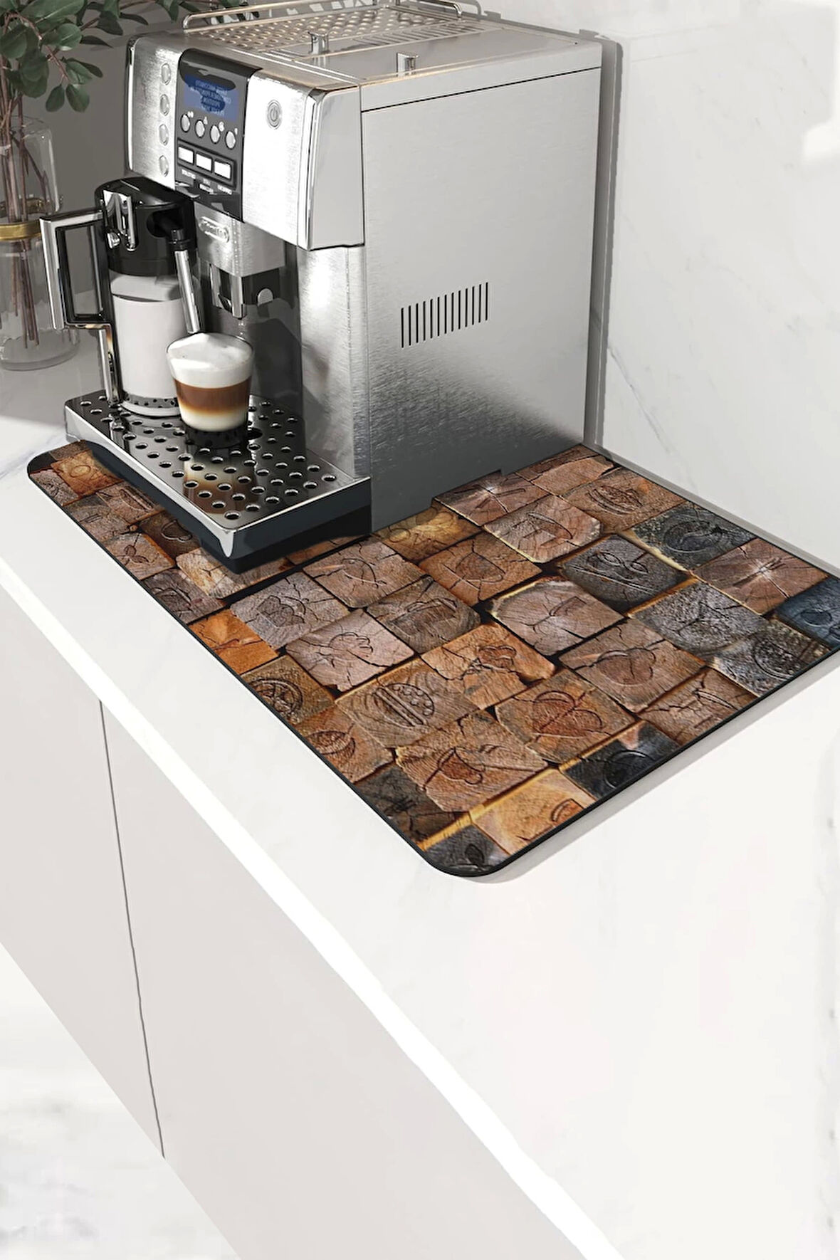 Valerine Life Kahve Makinesi Matı Sıvı Geçirmez Kaymaz Çaycı Espresso Makinesi Pad 35x45cm 27250203