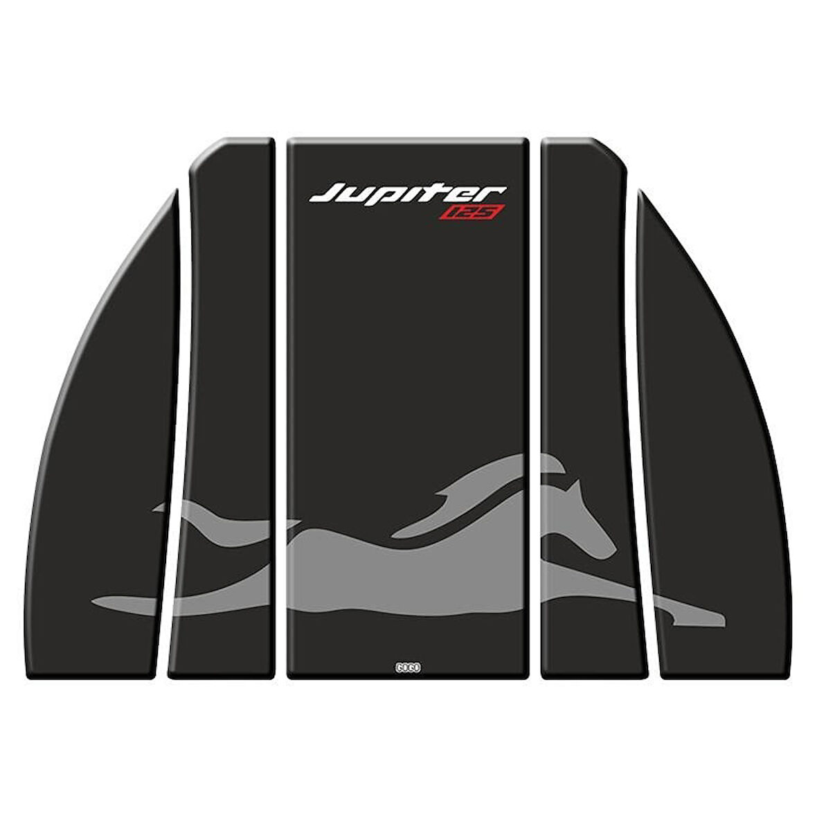 Gogo TVS Jupiter 125 (2023-2025) Tank Pad Set 003 Siyah/Gri