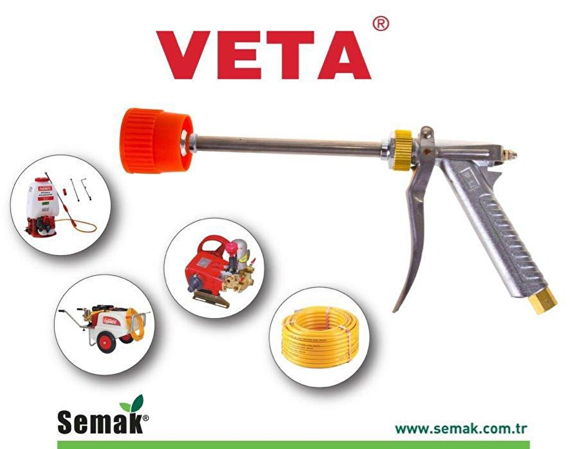 Veta VT-D-H1 İlaçlama Tabancası Tetikli Komple 15cm Metal