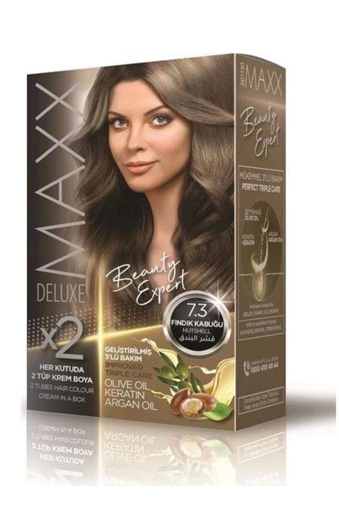 Maxx Deluxe Saç Boyası Set Fındık Kabuğu 7/3