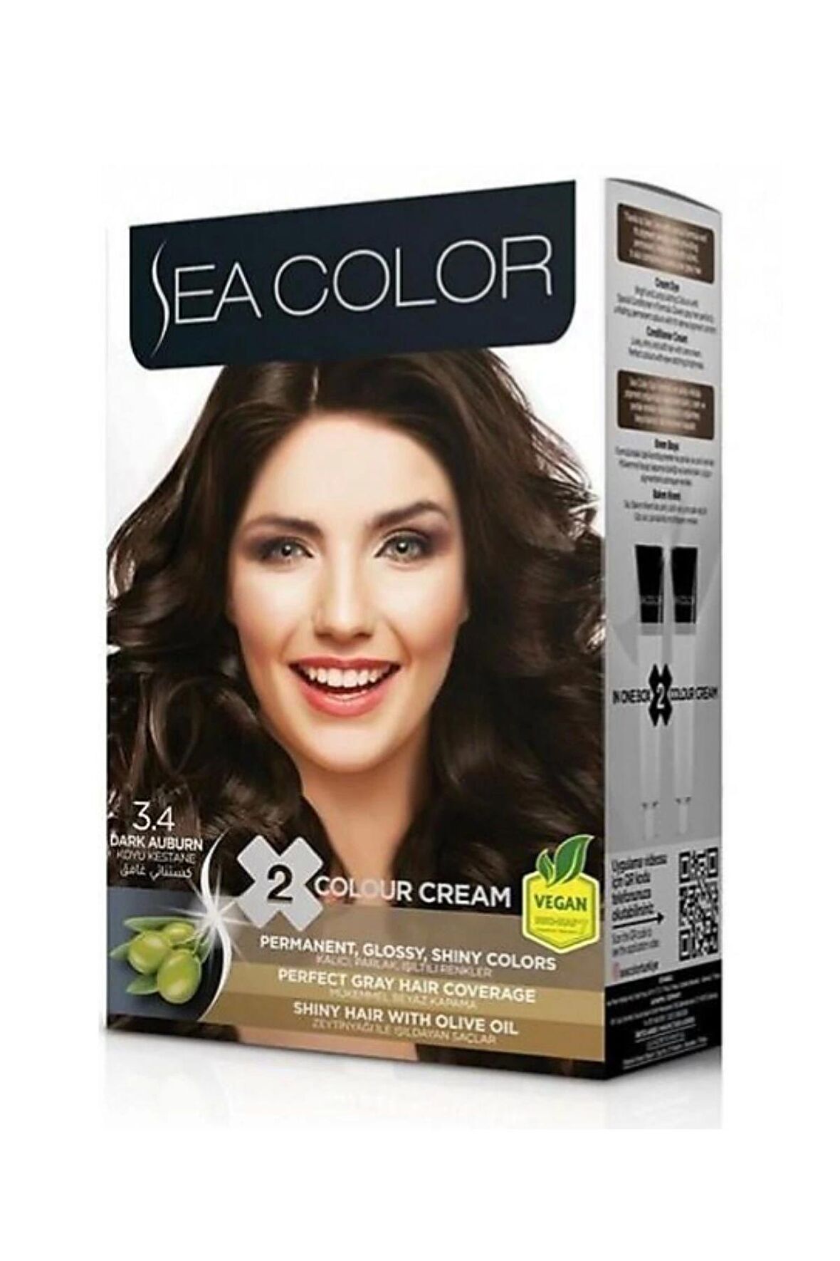 Sea Color Koyu Kestane Saç Boyası 3/4