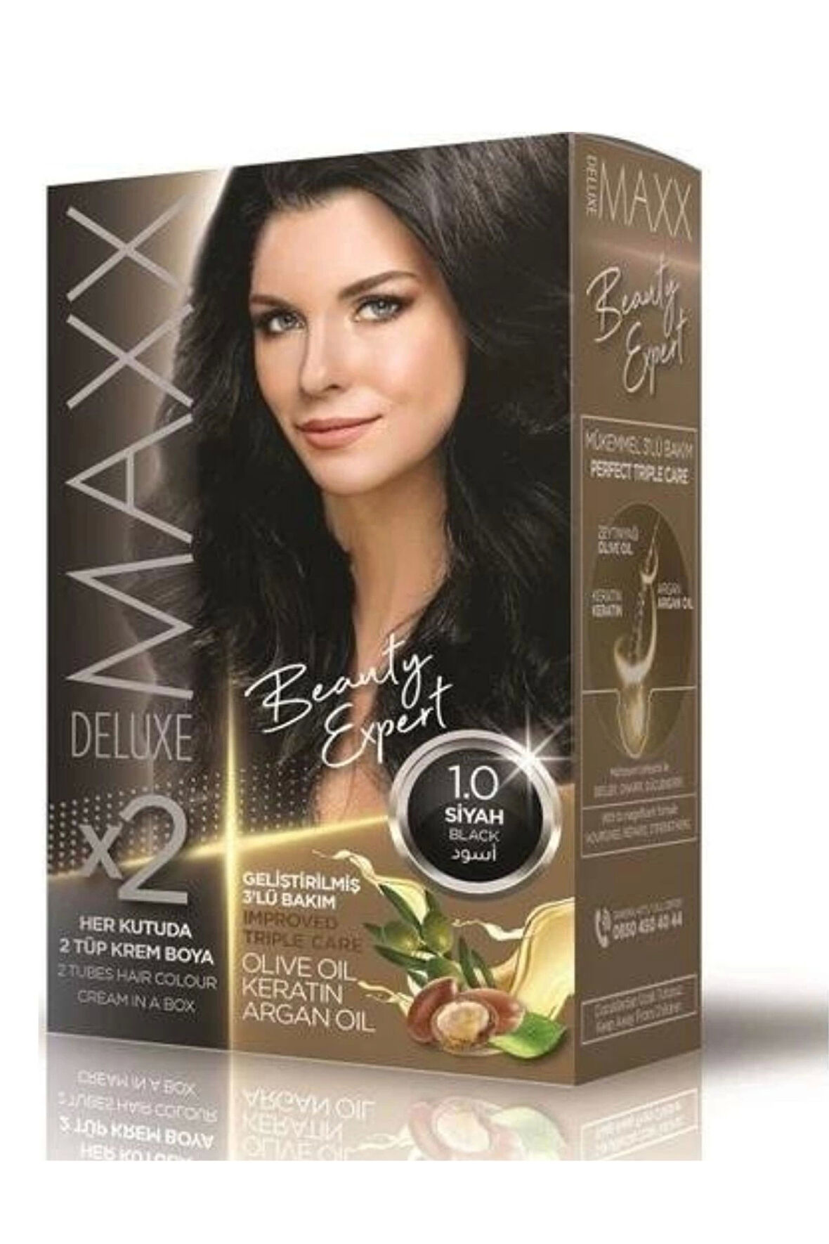 Maxx Deluxe Saç Boyası Set Siyah 1/0