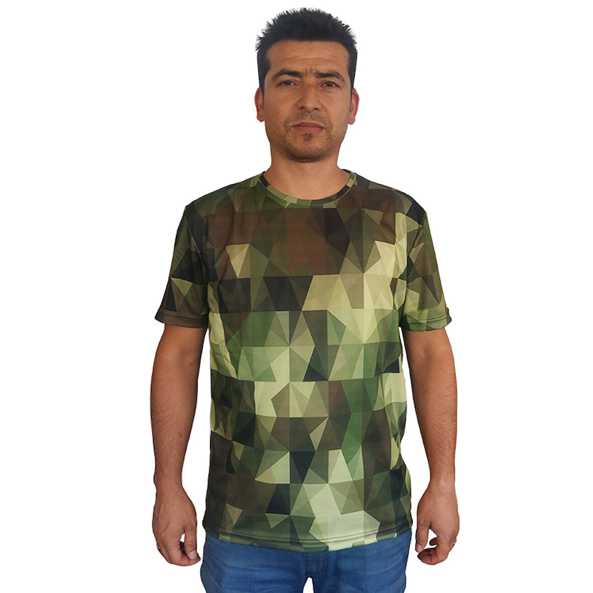 Antler Prizma Desen Kısa Kollu Tshirt  XL