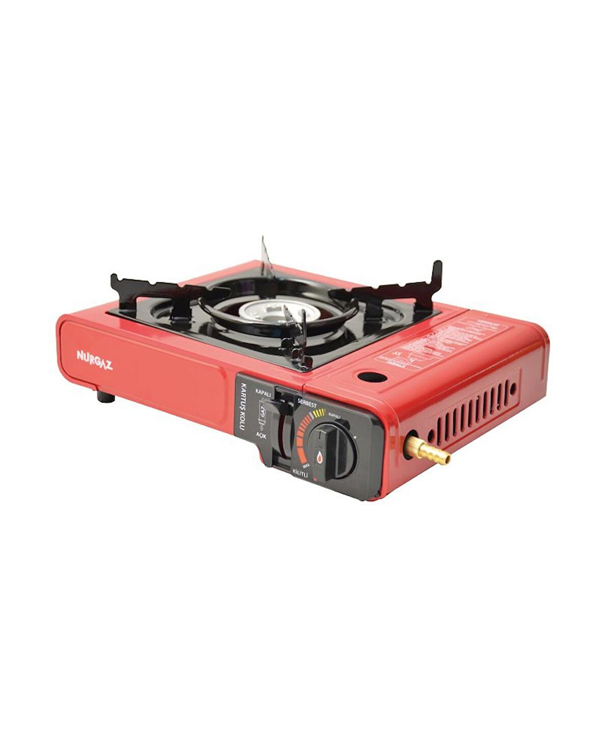 Nurgaz Portatif Ocak Tüp Bağlantılı Kırmızı