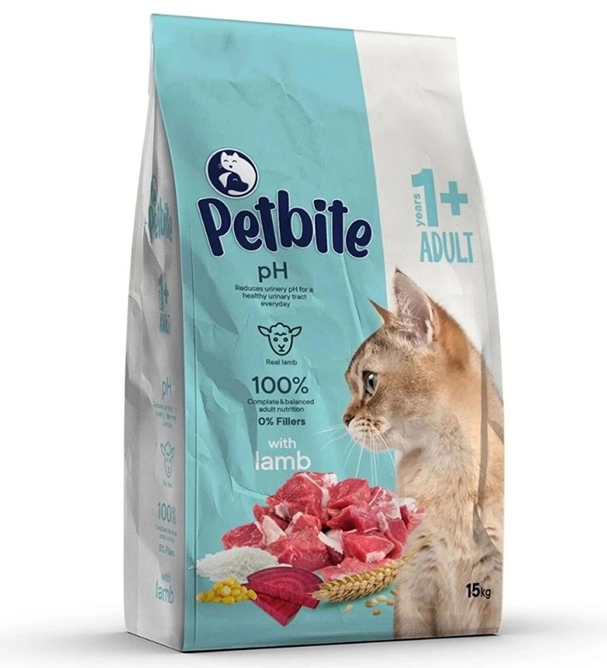 Petbite Yetişkin Kuzulu Kedi Maması 15 kg