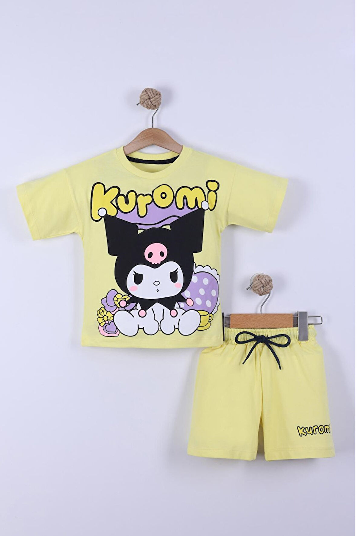 Karekter Baskılı Kız Çocuk T-Shirt Şort Takım 3/6 yaş