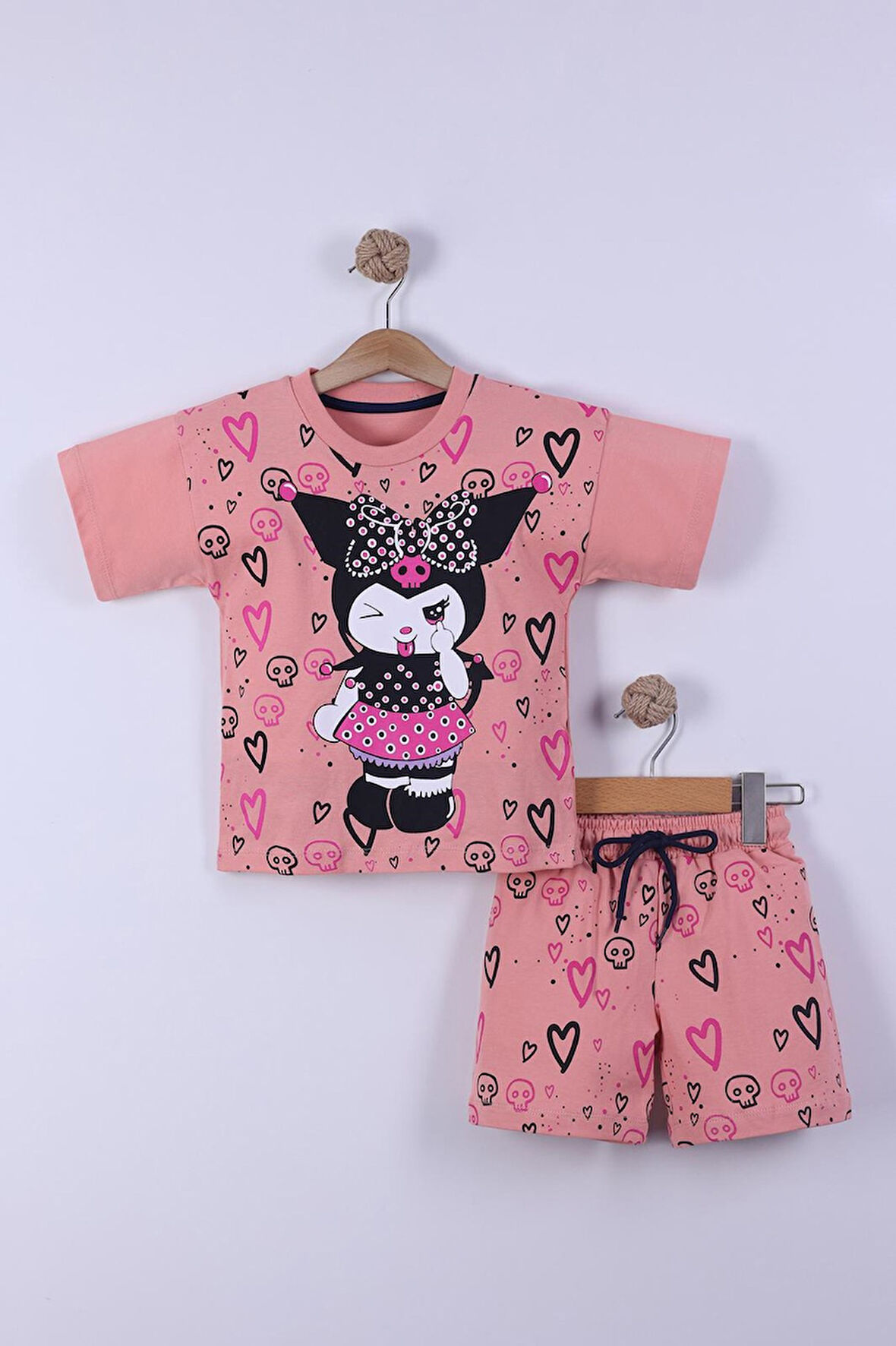 Kuromi Baskılı Kız Çocuk Şortlu Takım 3/6 yaş
