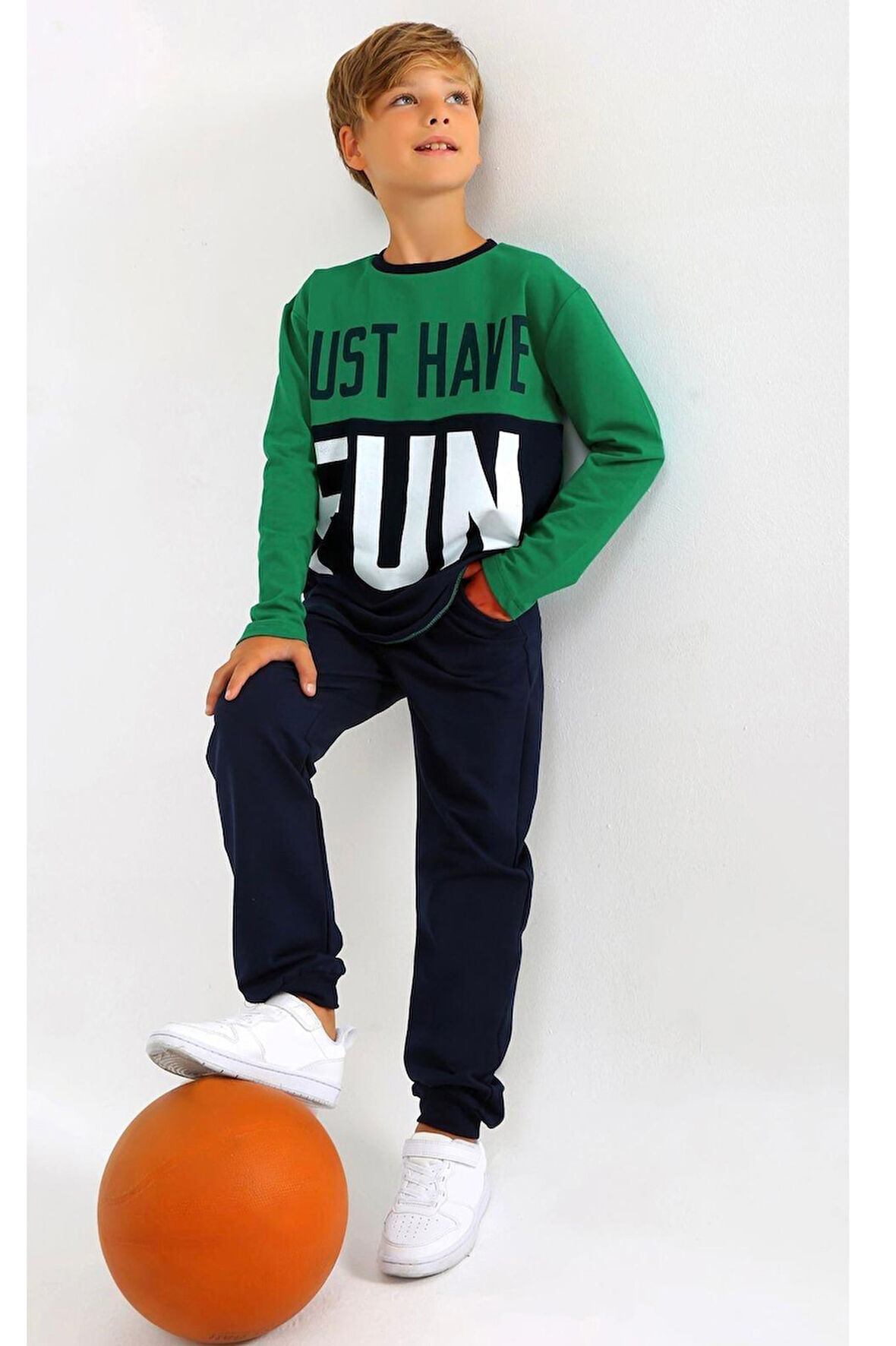 Erkek Çocuk   Baskılı 6/9 Yaş 2 İp Eşofman Takım