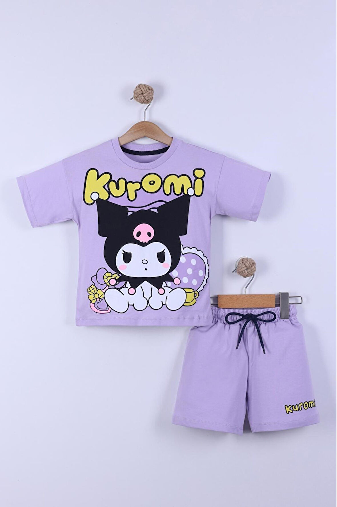 Karekter Baskılı Kız Çocuk T-Shirt Şort Takım 3/6 yaş