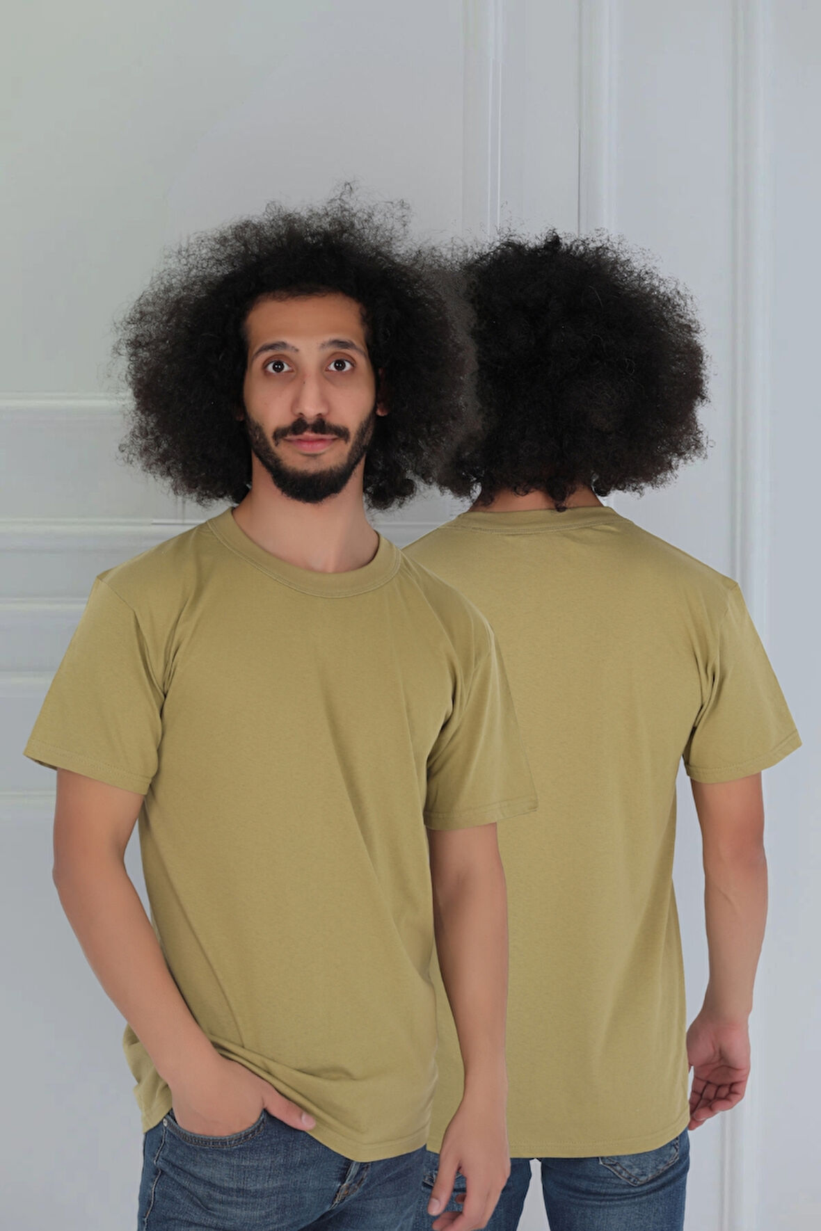 Erkek Slim Fit Sıfır Yaka Fanila T-Shirt 