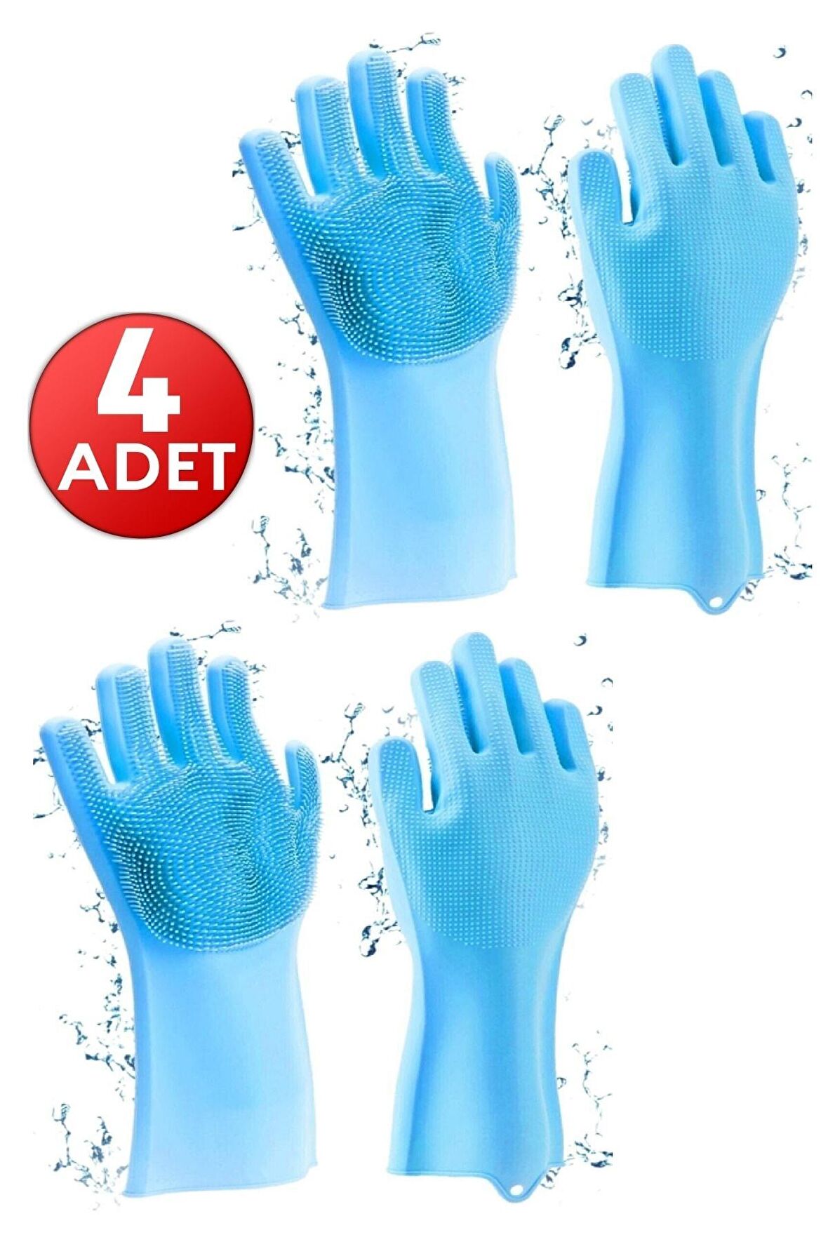 Sihirli Silikon Bulaşık Yıkama Eldiveni Tencere Tava Ovma Lavabo Mutfak Fırın Temizlik Iş Eldiven