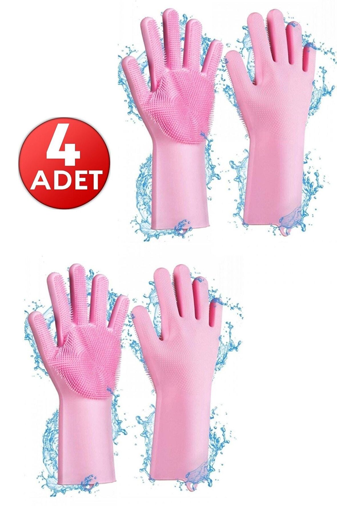 Sihirli Silikon Bulaşık Yıkama Eldiveni Tencere Tava Ovma Lavabo Mutfak Fırın Temizlik Iş Eldiven