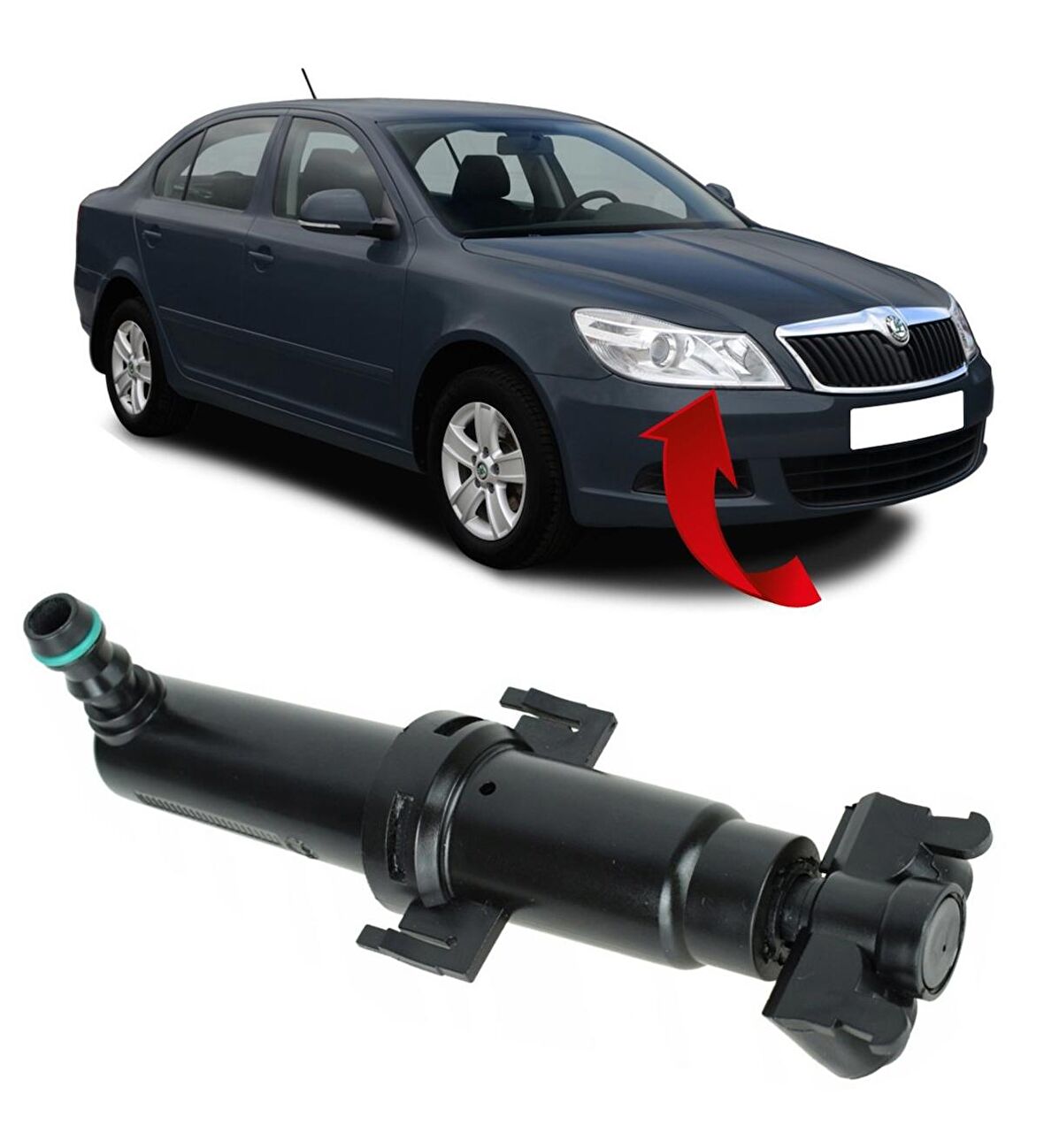 SKODA OCTAVİA SAĞ(YOLCU) FAR YIKAMA MOTORU ROBOTU 2009-2010-2011-2012-2013 1Z0955966B