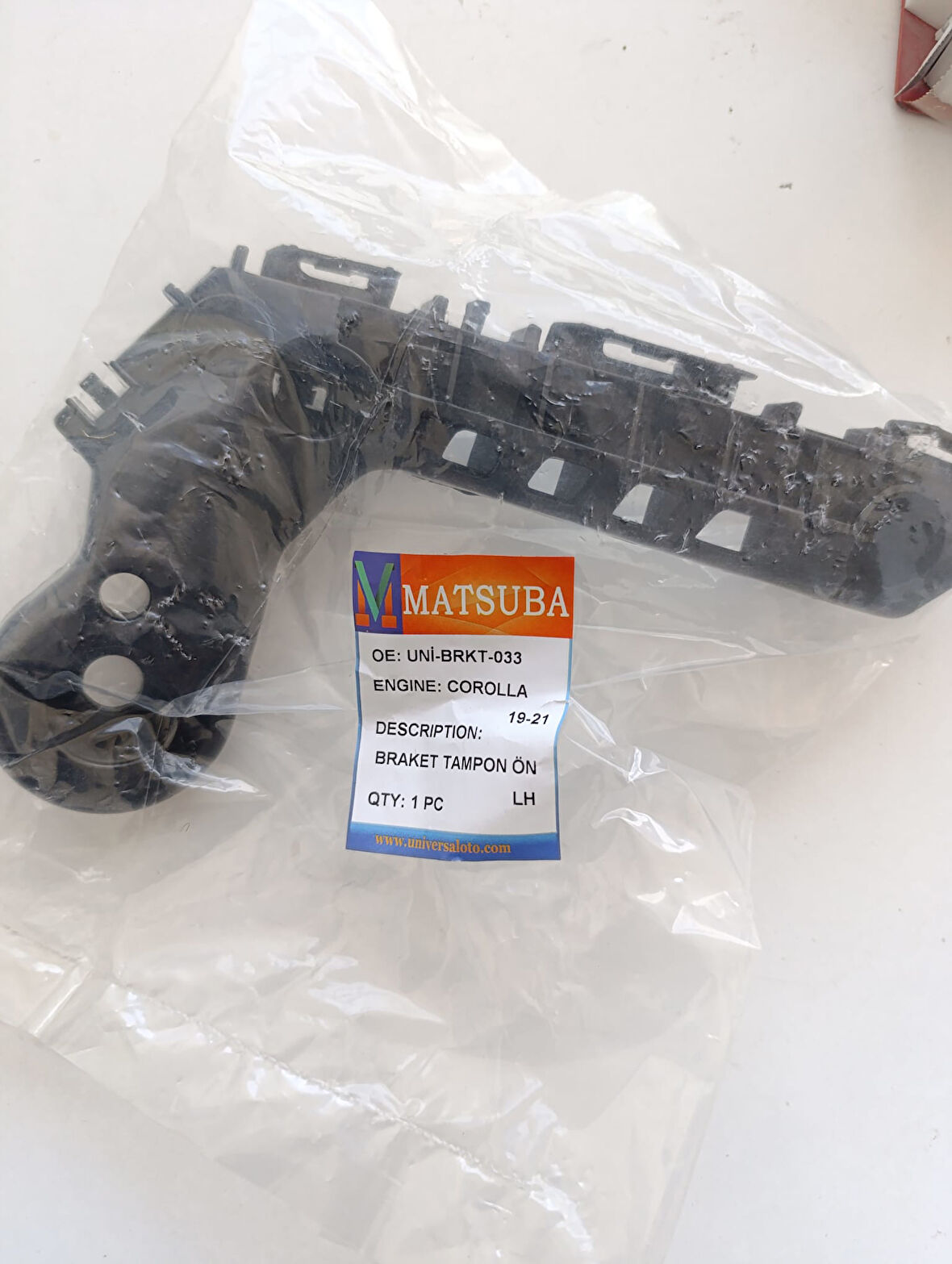 COROLLA ÖN SOL(ŞOFÖR) TAMPON BRAKET 2019-2020-2021-2022-2023-2024 UNİ-BRKT-033