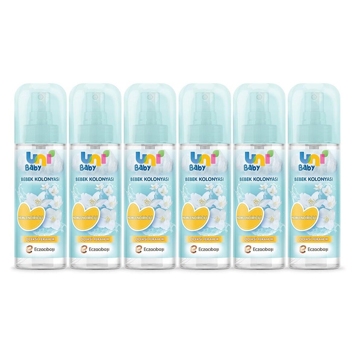 Uni Baby Kolonya Çiçeksi Kokular 150 ml x 6 Adet