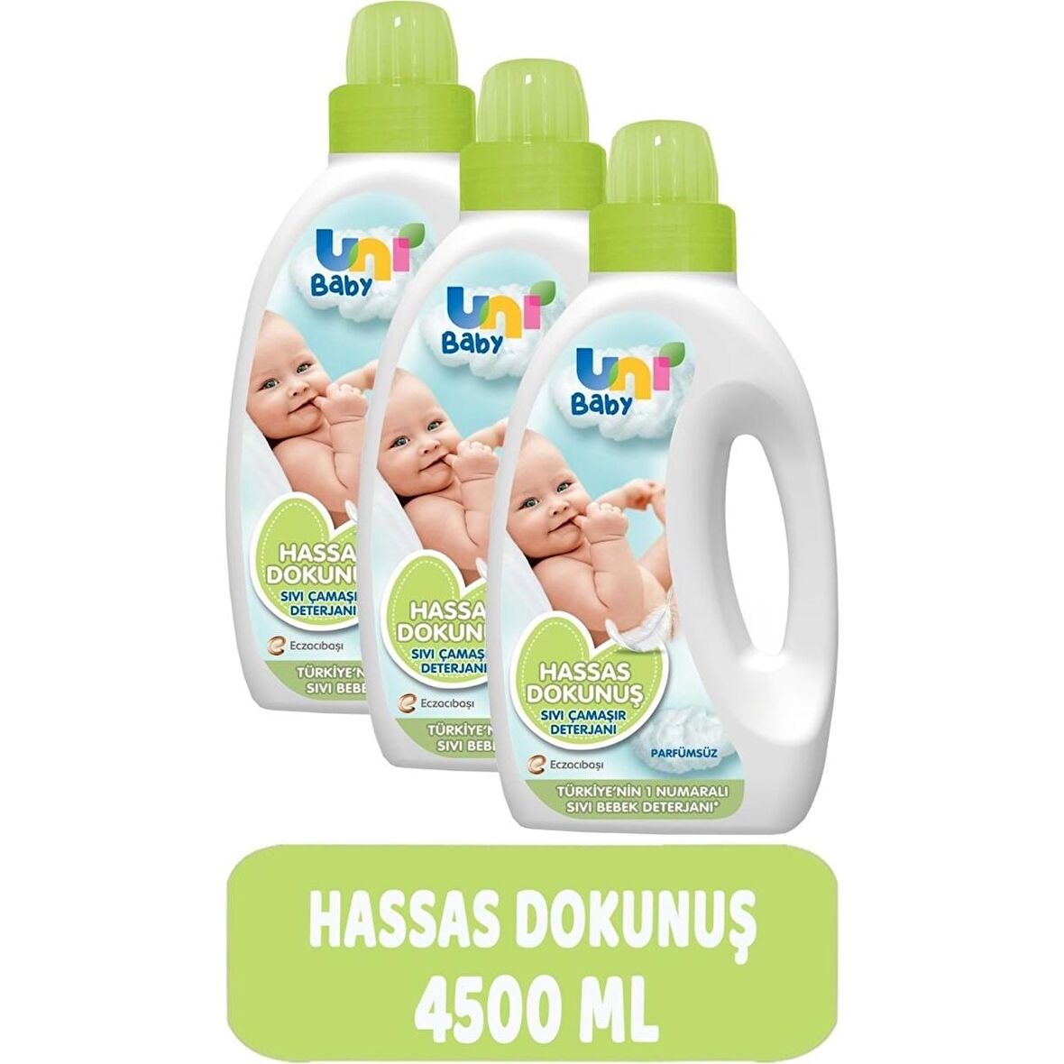 Uni Baby Çamaşır Deterjanı Sensitive 1500ML Hassas Dokunuş 3 Adet