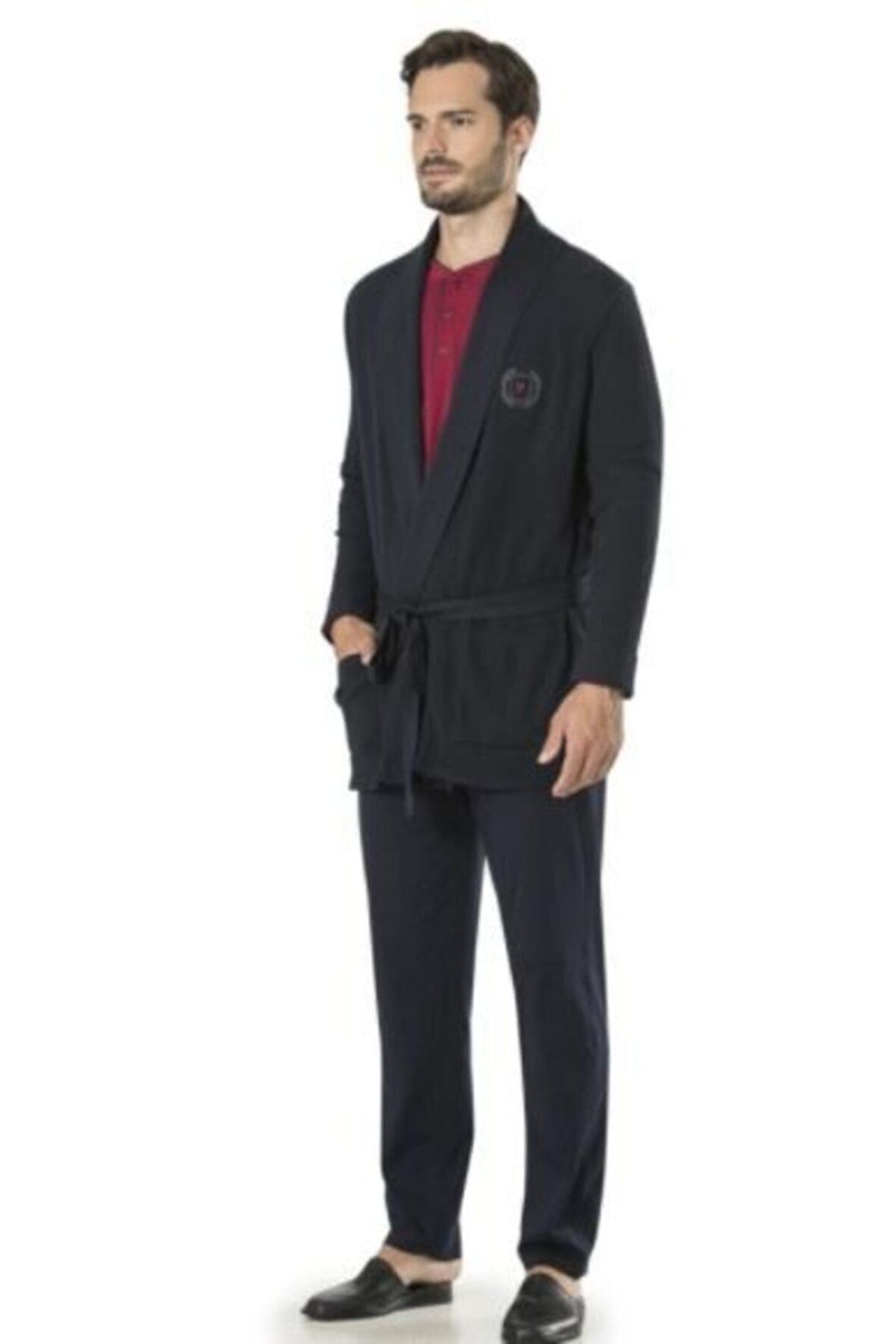 Erkek Çeyizlik Triko Ropdöşambır Ve Pijama 5'li Set Takım Pc.5595