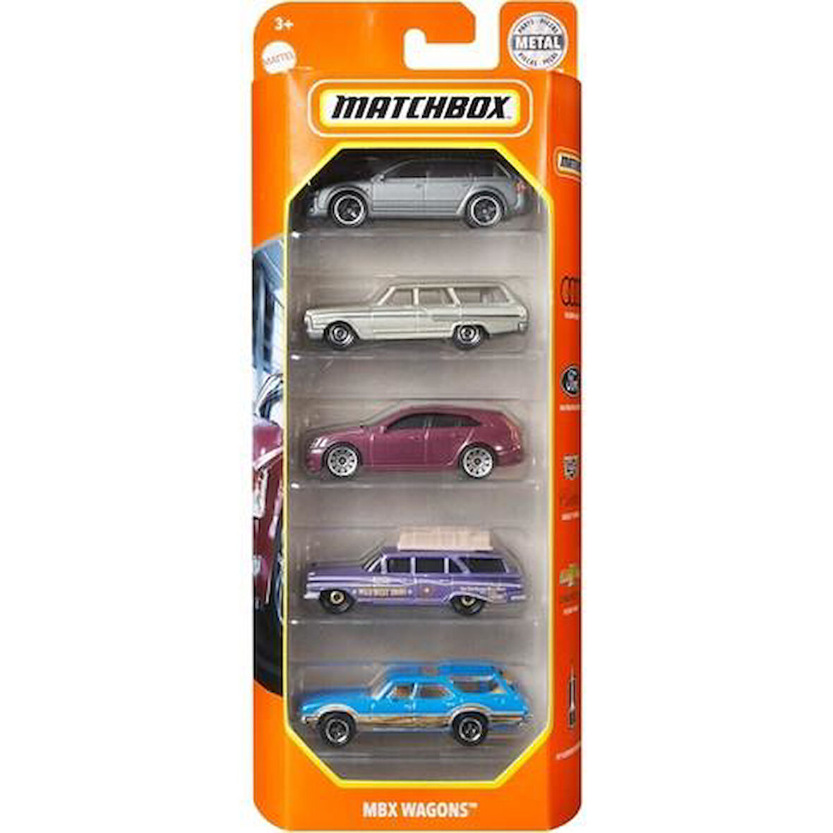 Matchbox Metal Beşli Araba Seti MBX WAGONS C1817-GVY40