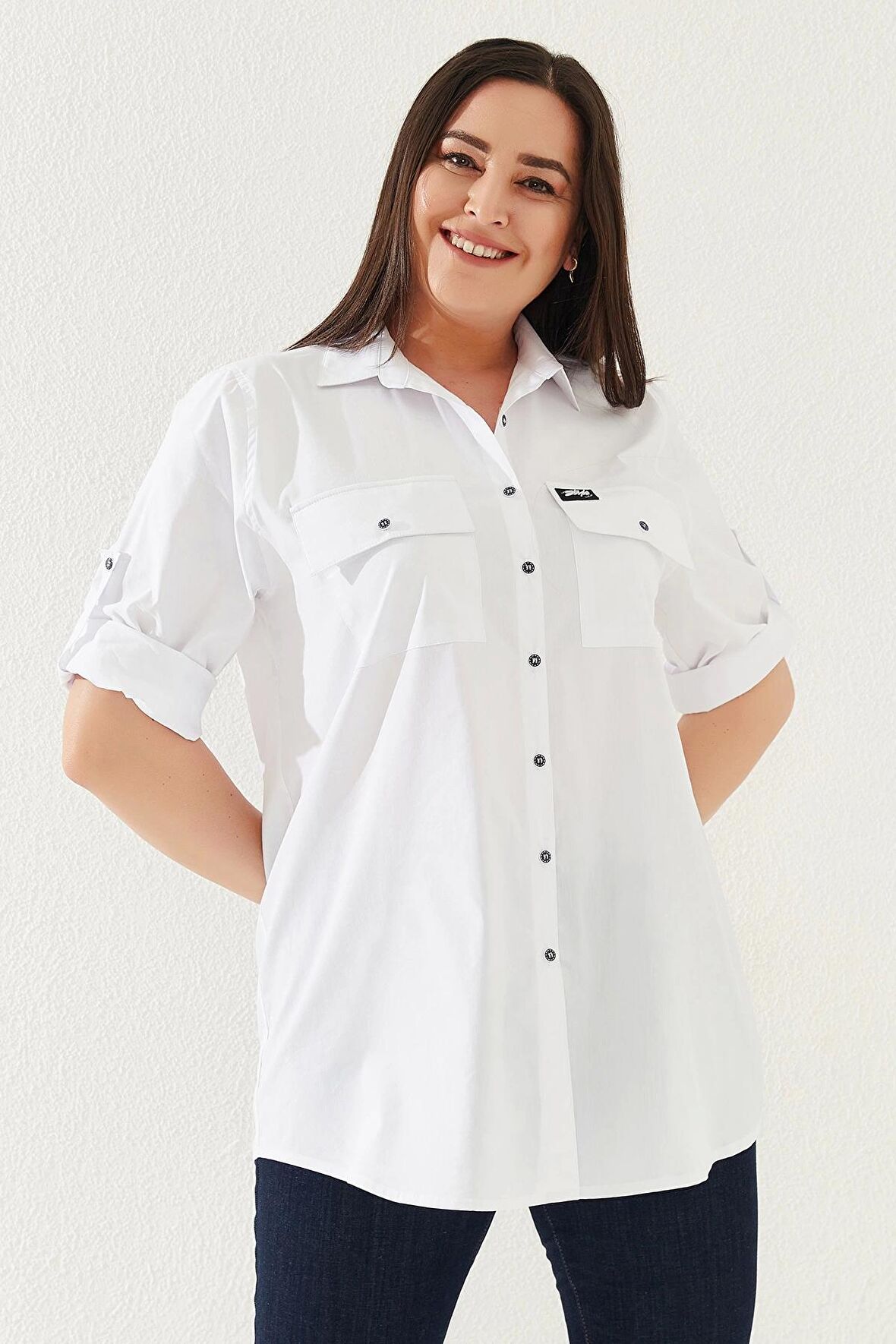 Cotton Büyük Beden Gömlek