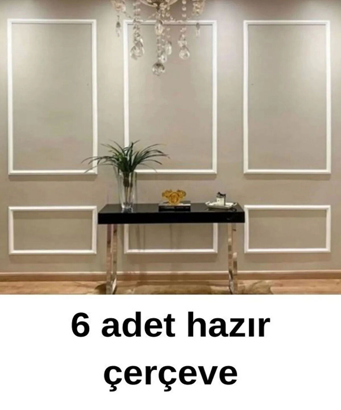 4 CM VENEDİK BOYANABİLİR DEKORATİF DUVAR ÇITASI HAZIR KESİMLİ BEYAZ