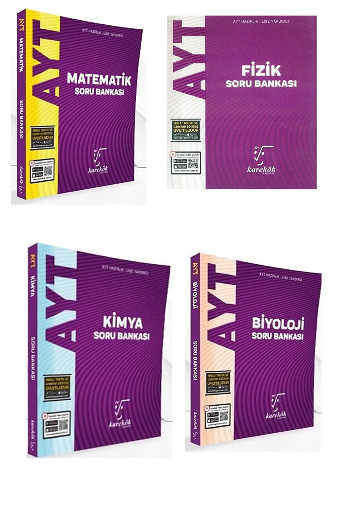 Karekök Ayt Matematik Fizik Kimya Biyoloji Dörtlü Soru Bankası Sayısal Set