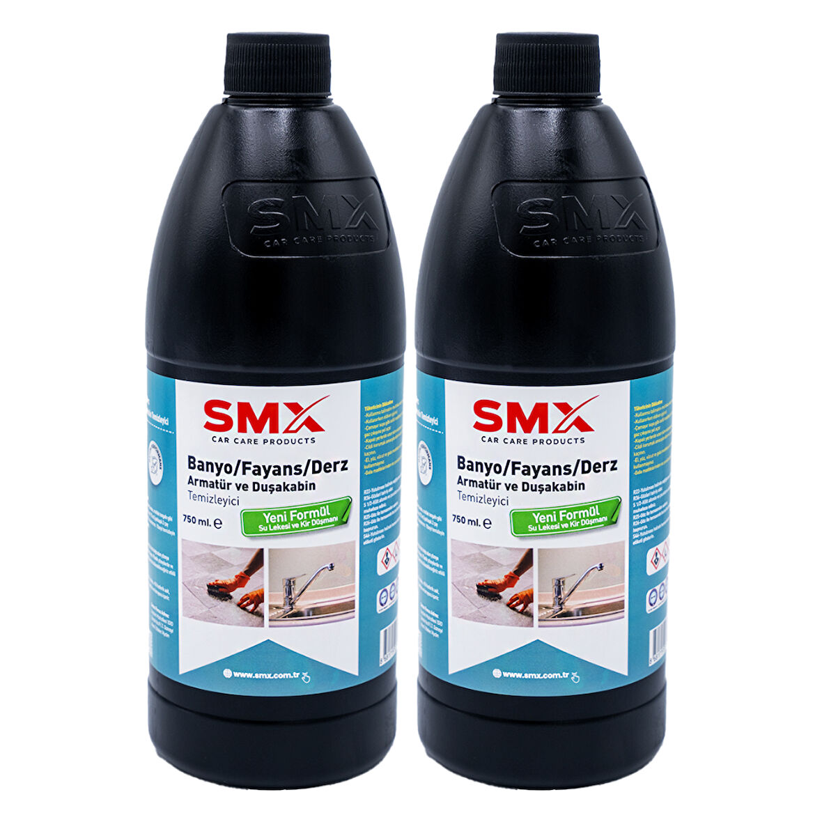 Banyo-Fayans-Derz-Armatür ve Duşakabin Temizleyici 750 Ml.   2 Adet