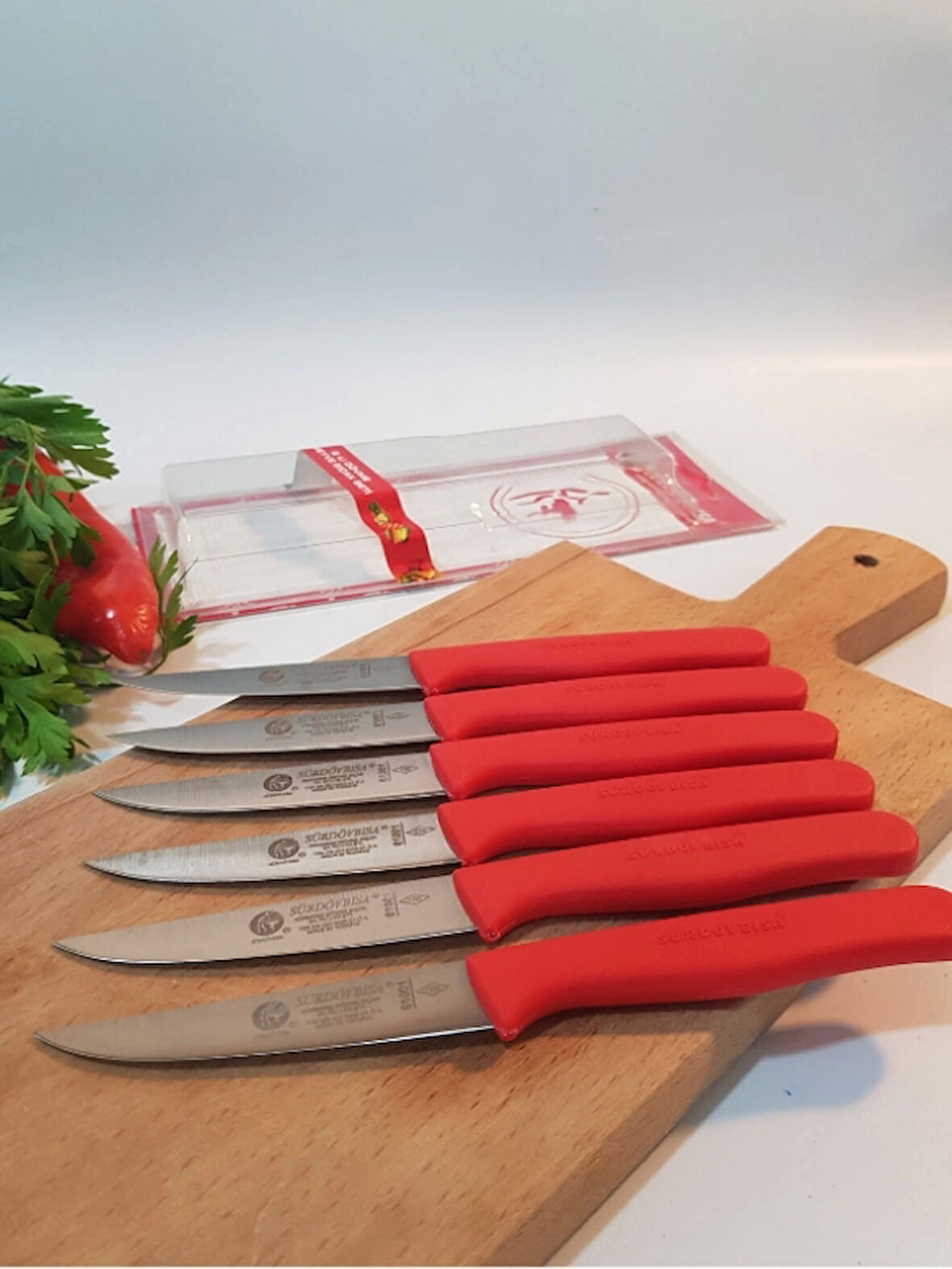 Sürdövbisa 61010 6'lı Meyve Seti (Sivri Uç ) Kırmızı