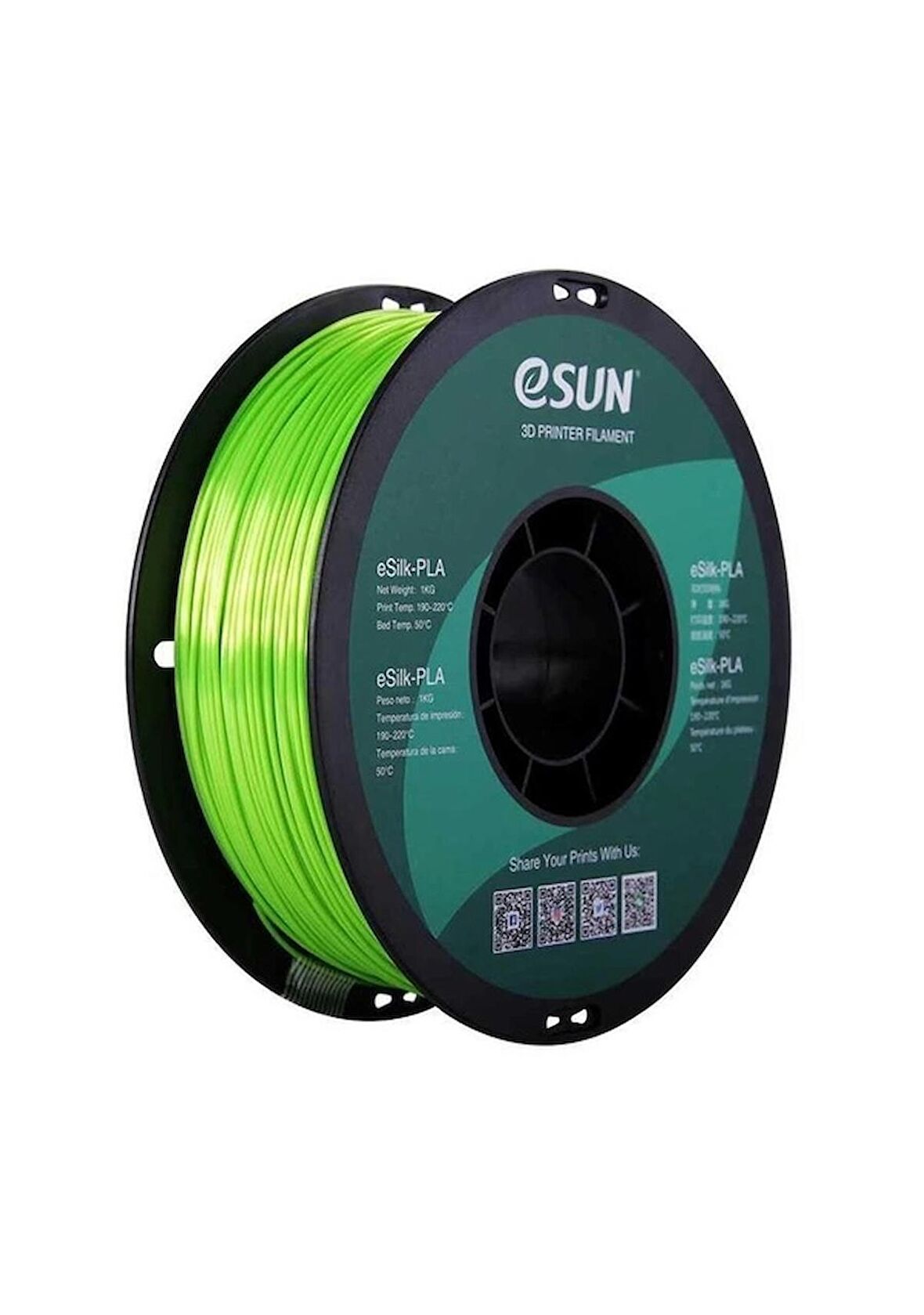 Esun Esilk 1.75Mm Parlak Yüzeyli Limon Yeşili Filament - Lime