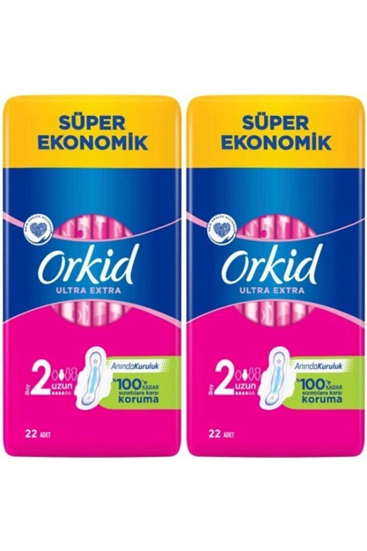 Ultra Extra Uzun 2 Boy Süper Ekonomik 22 Li Ped 2 Li Set