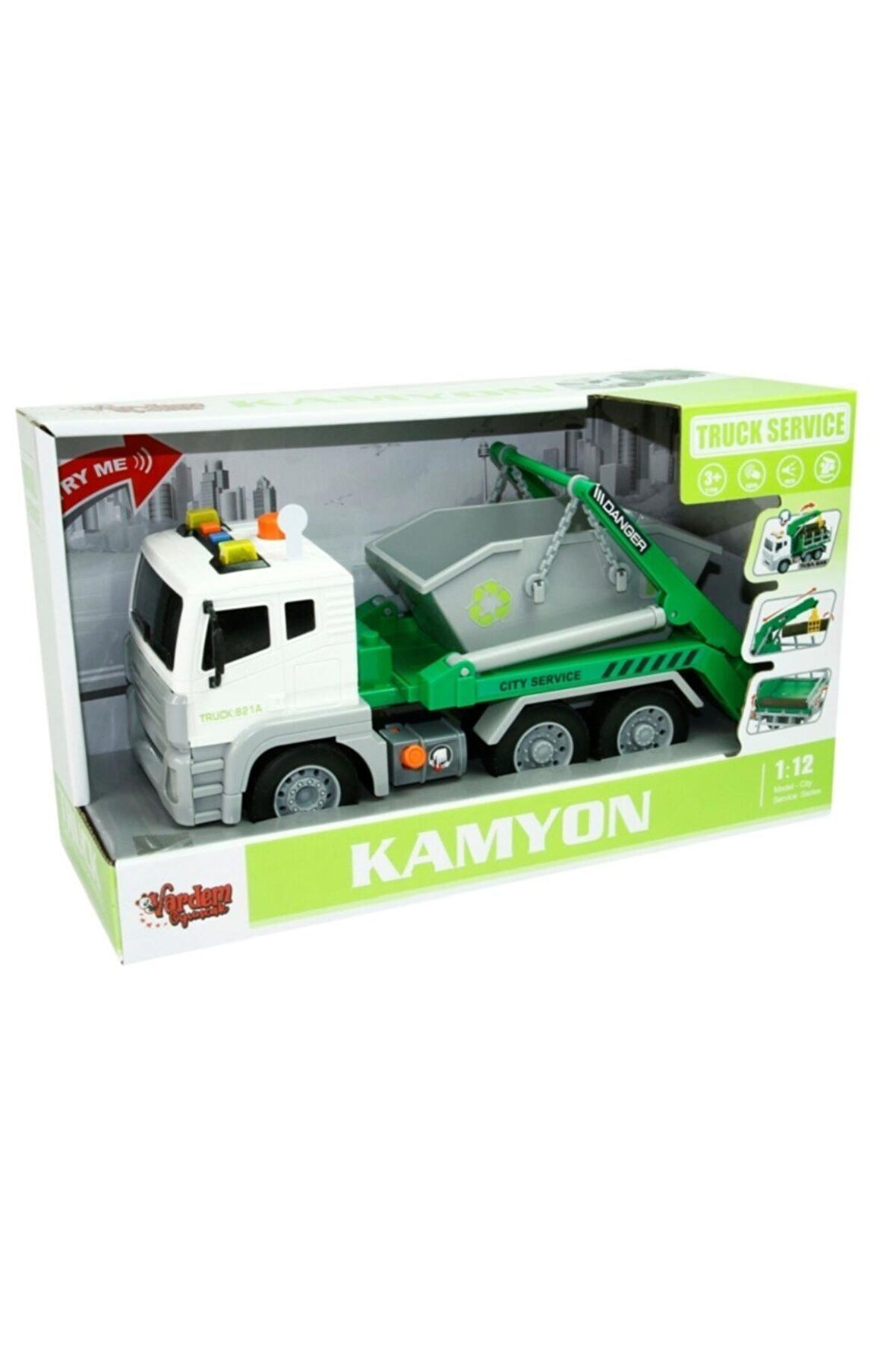 Sürtmeli Sesli Işıklı Kamyon Vinç