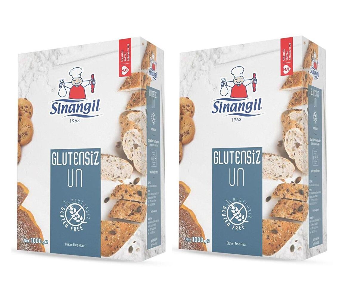 Sinangil Çölyak Hastaları Için Glutensiz Un 1 Kg 2 Adet