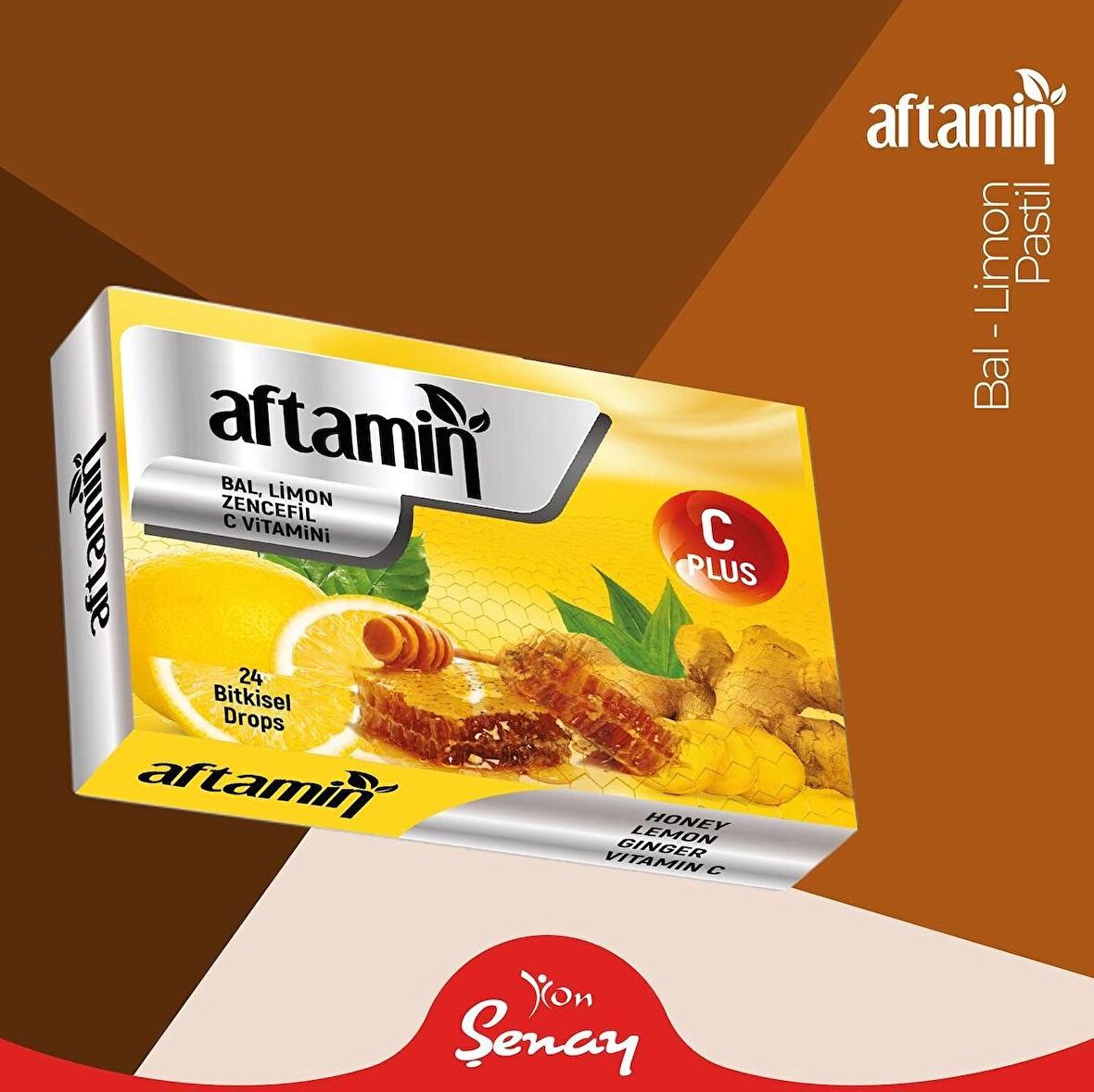 Aftamin Ballı Limonlu Pastil - 24 Adet