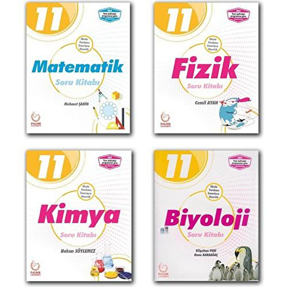 Palme Yayıncılık 11. Sınıf Sayısal Soru Bankası Full Set 4 Kitap Matematik Fizik Kimya Biyoloji