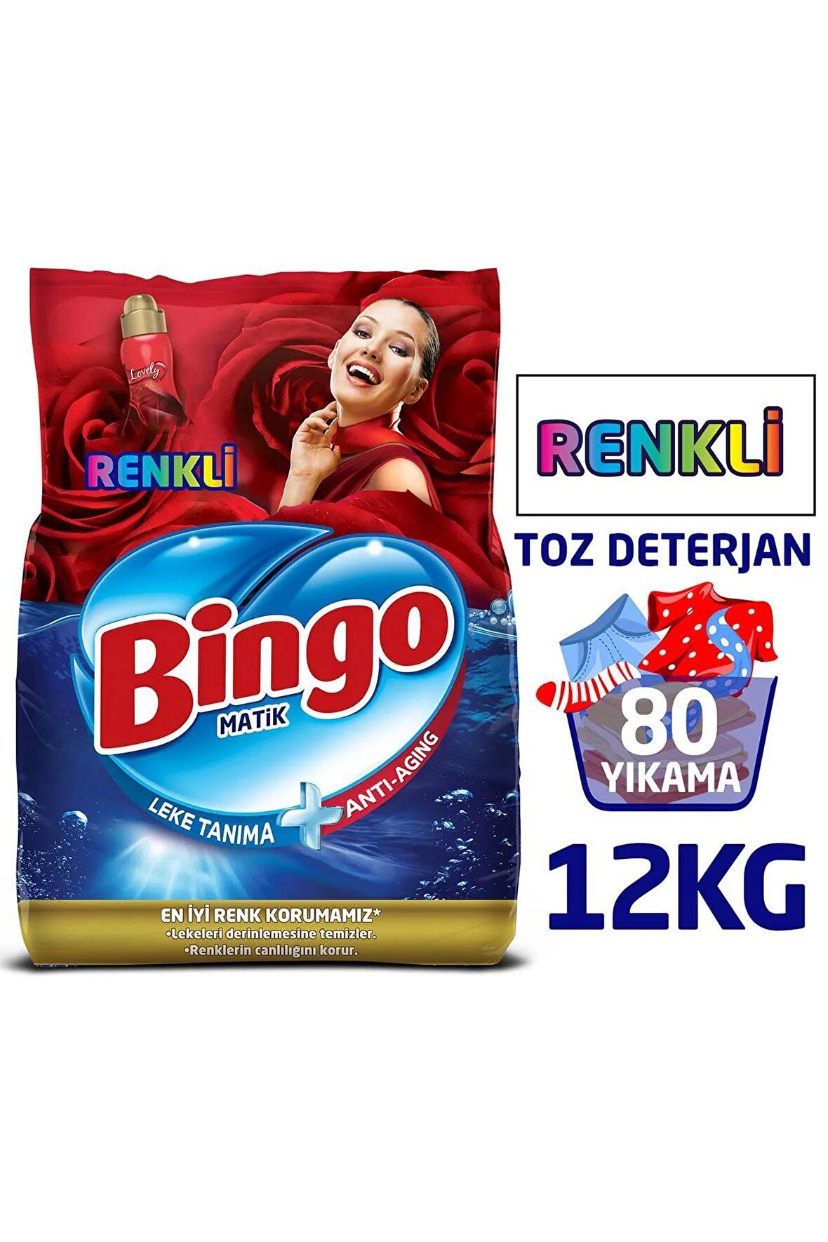 Bingo Matik Toz Çamaşır Deterjanı Renkli 6 Kg - 2 Li Paket