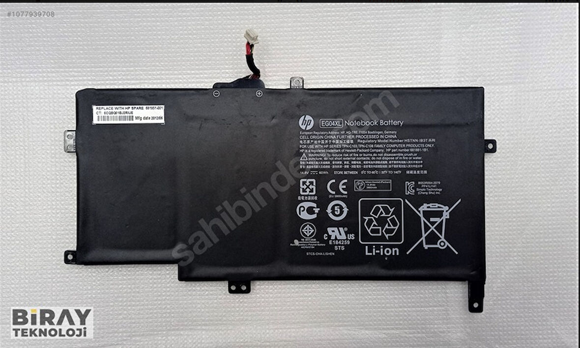 Hp Envy 6-1000 Notebook Bataryası ORİJİNAL