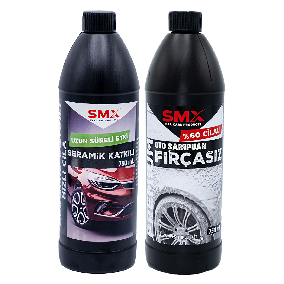 Seramik Katkılı Hızlı ve  Pratik Cila 750ml. + Premium %60 Cilalı Oto Şampuanı 750ml.