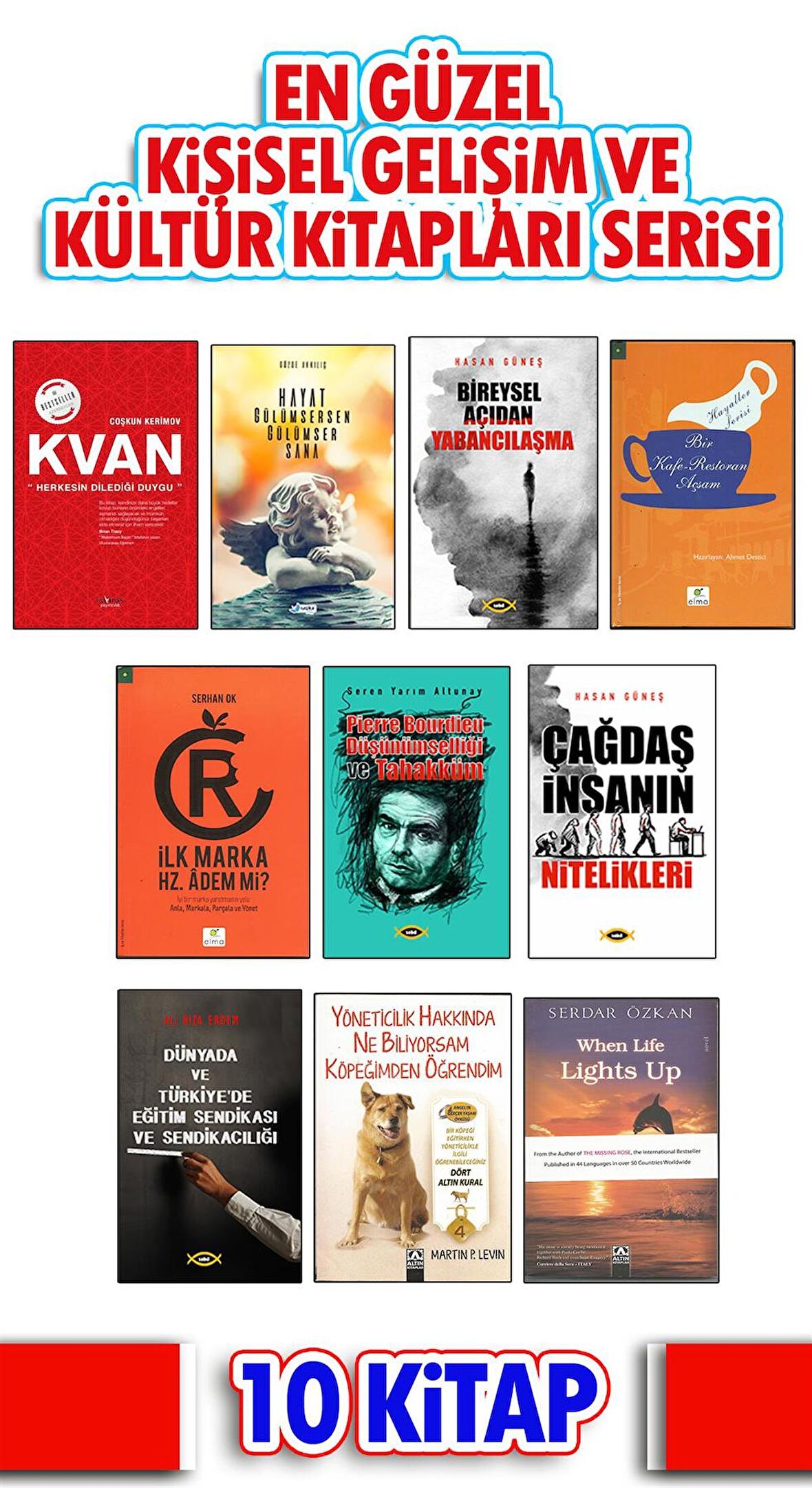 En Güzel Kişisel Gelişim Girişimcilik ve Bilgi Deposu Kitap Seti 10 Kitap