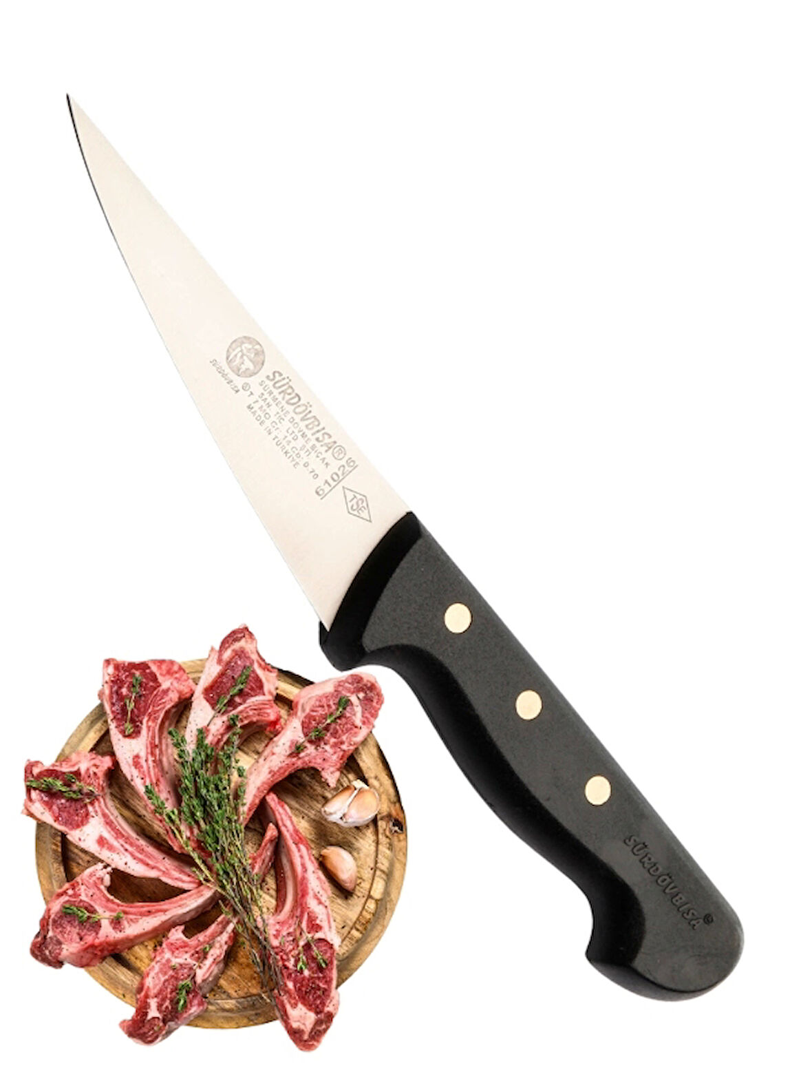 Sürdövbisa F61026 Plastik Pimli Sap Kasap Bıçağı (Sıyırma Bıçağı)