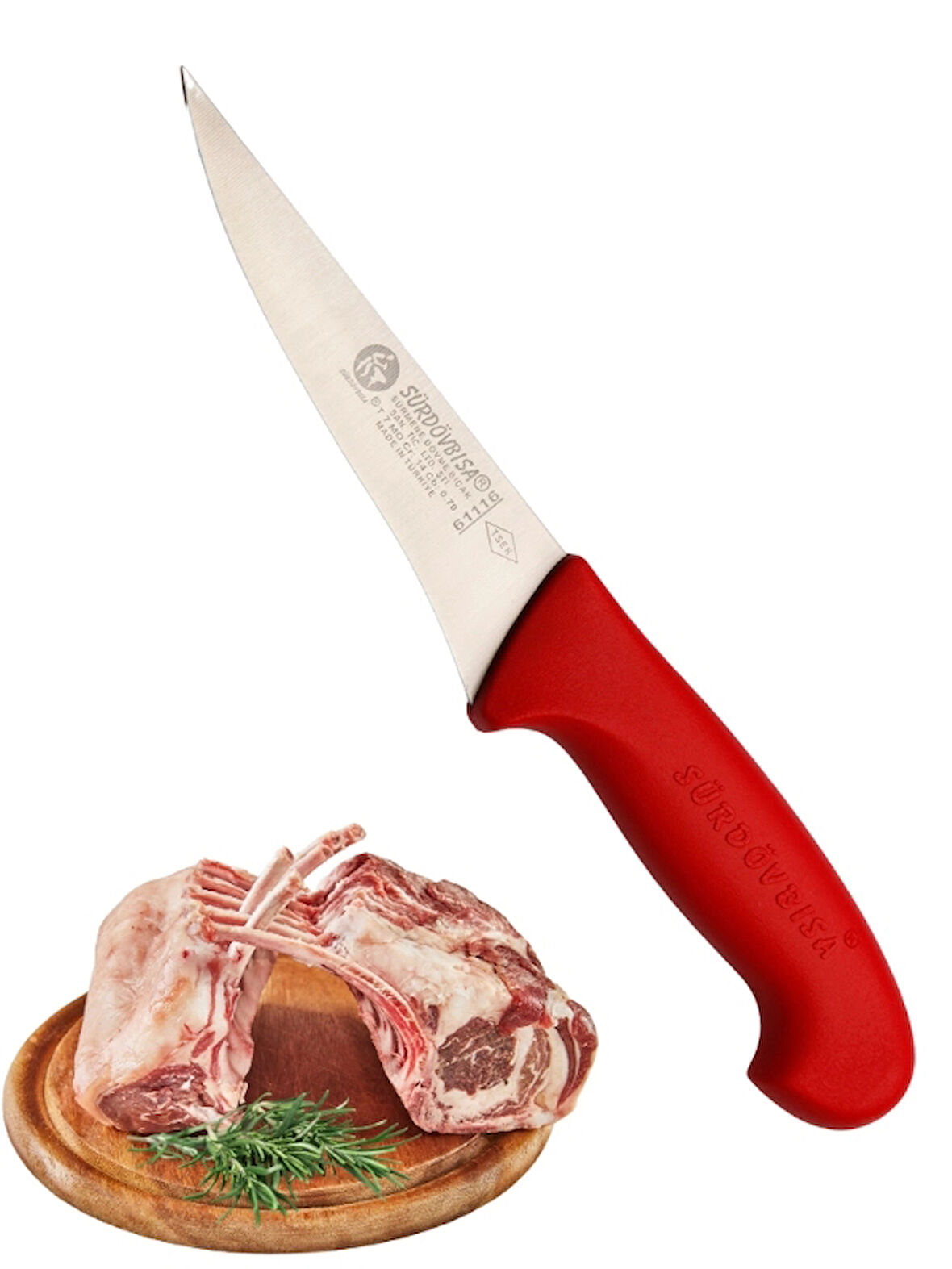 Sürdövbisa F61116 PLASTİK Pimsiz Sap Kasap Bıçağı