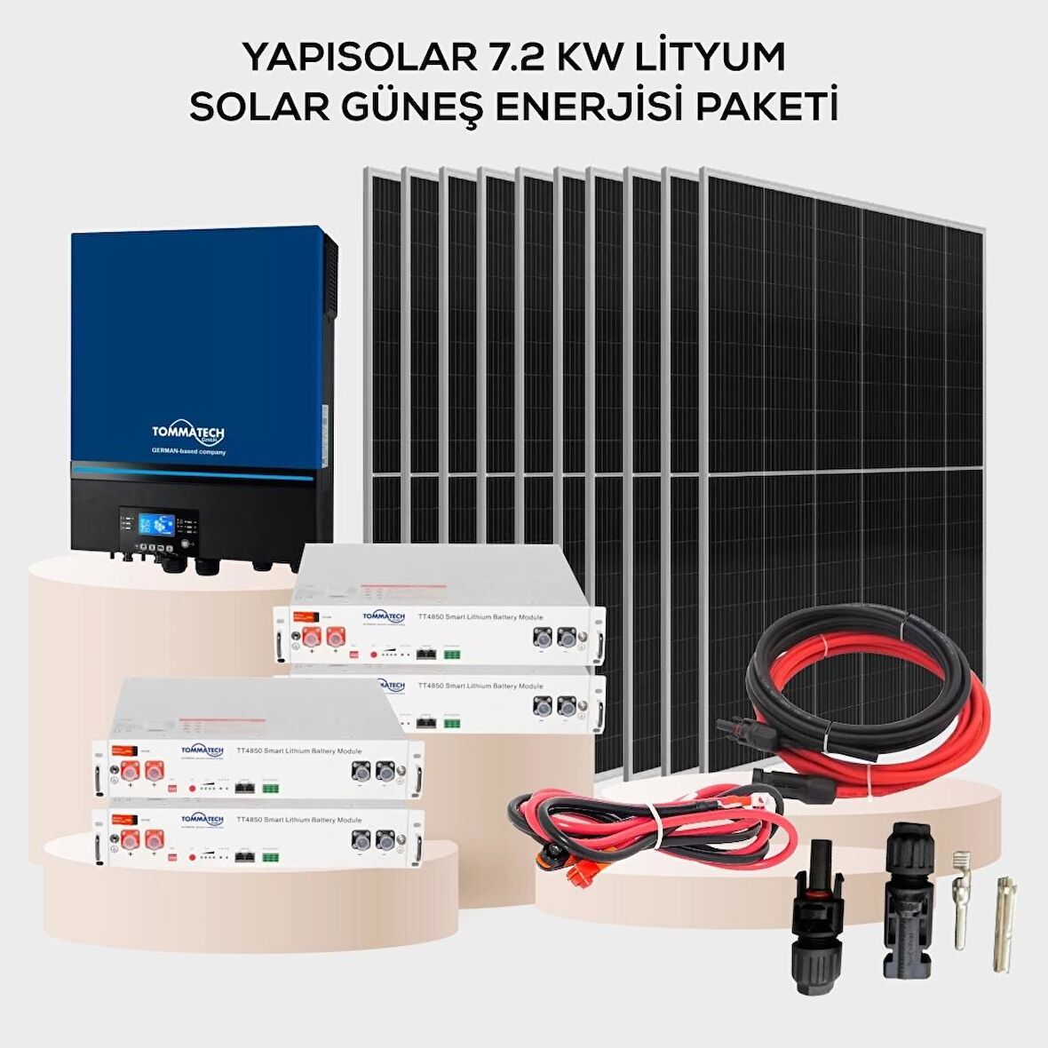 Yapısolar 7.2 Kw Lityum Solar Güneş Enerjisi Paketi