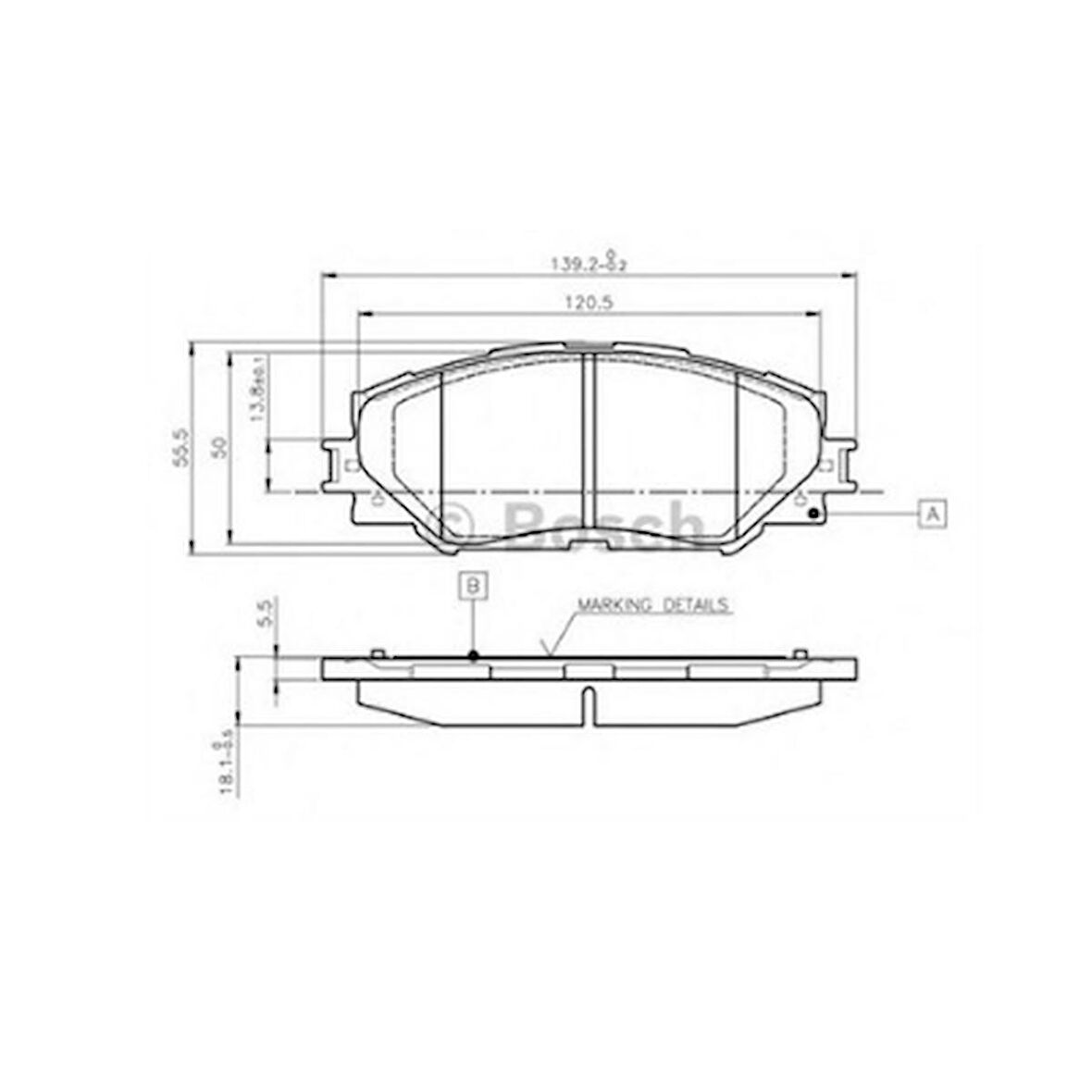 Subaru Trezia 1.3 1.4 2001 sonrası 0986TB3082 ÖN FREN BALATASI Bosch