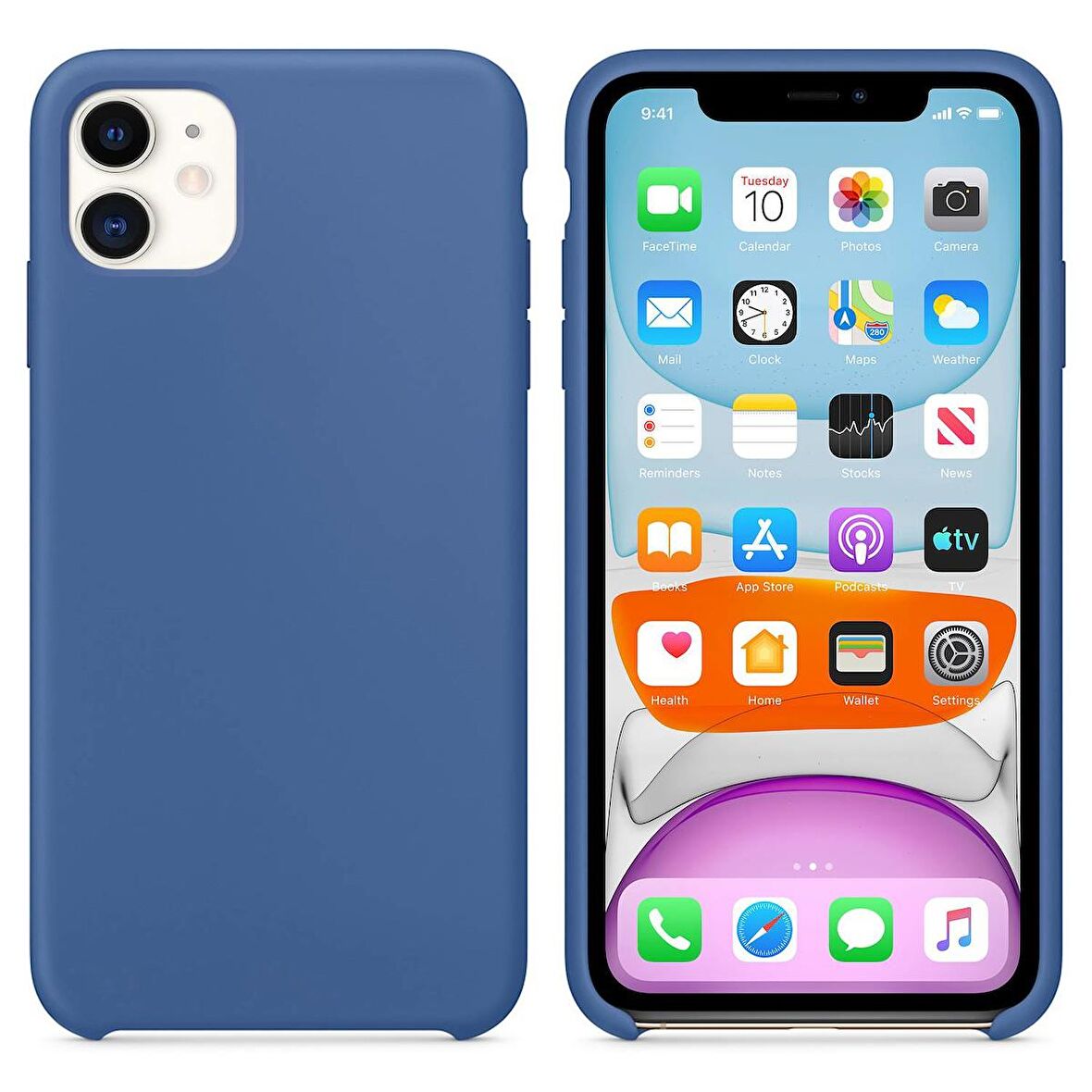 Apple iPhone 11 Altı Açık Liquit Lansman Silikon Menekşe Mavisi