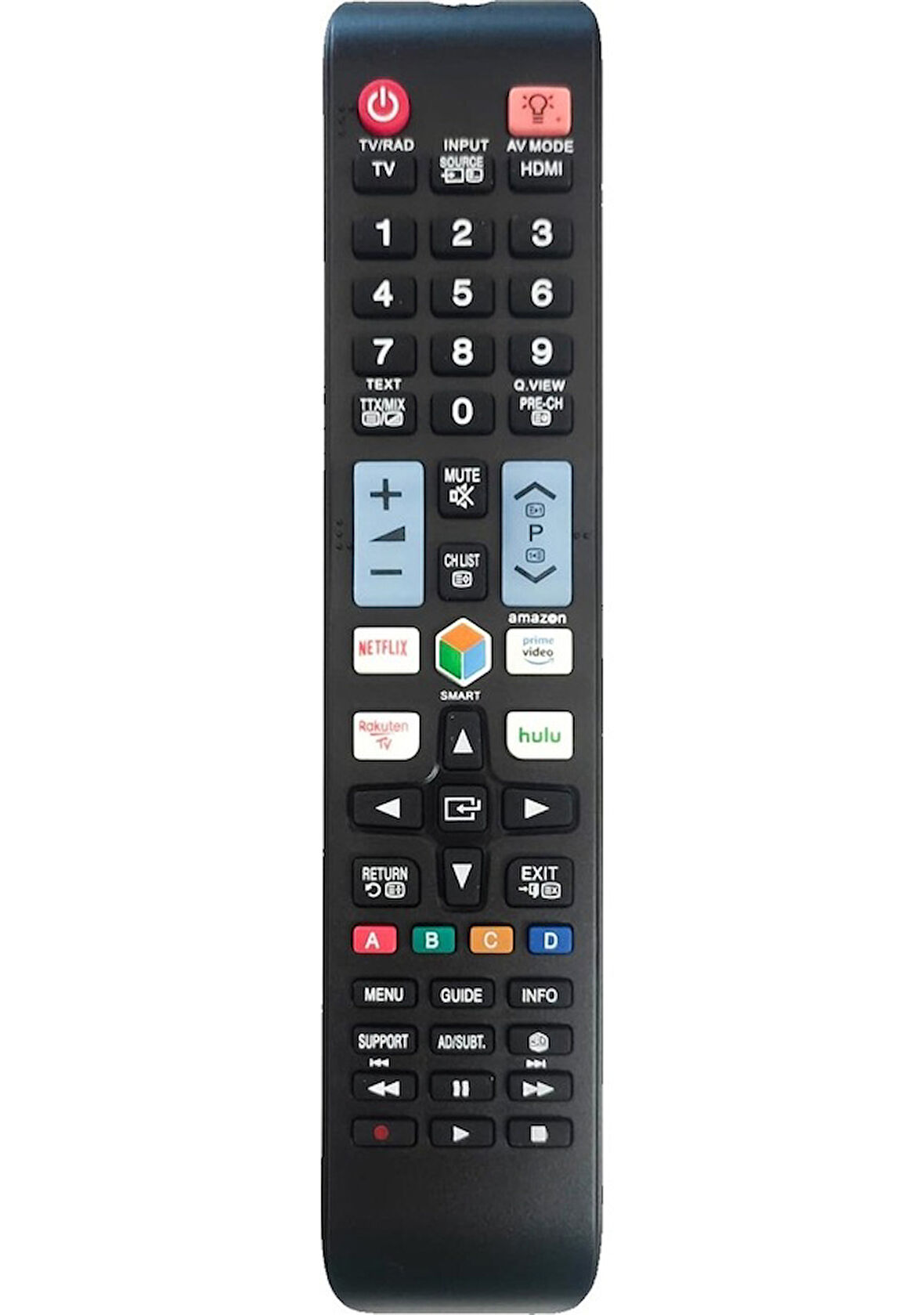 Samsung Uyumlu Prime Video Rakuten Hulu Tuşlu Lcd Led Tv Kumandası